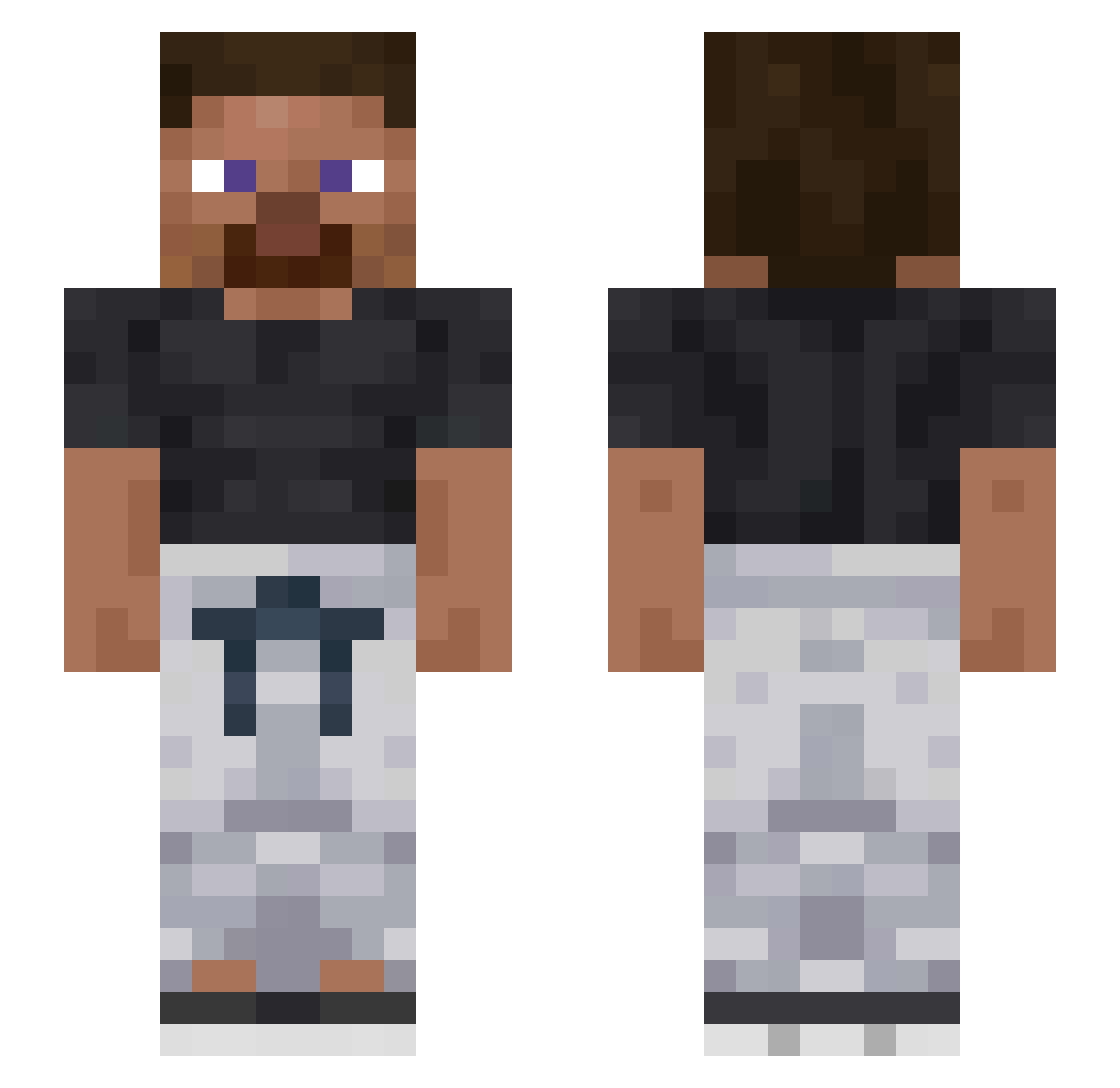 McH0_ Minecraft skin, front and back view
