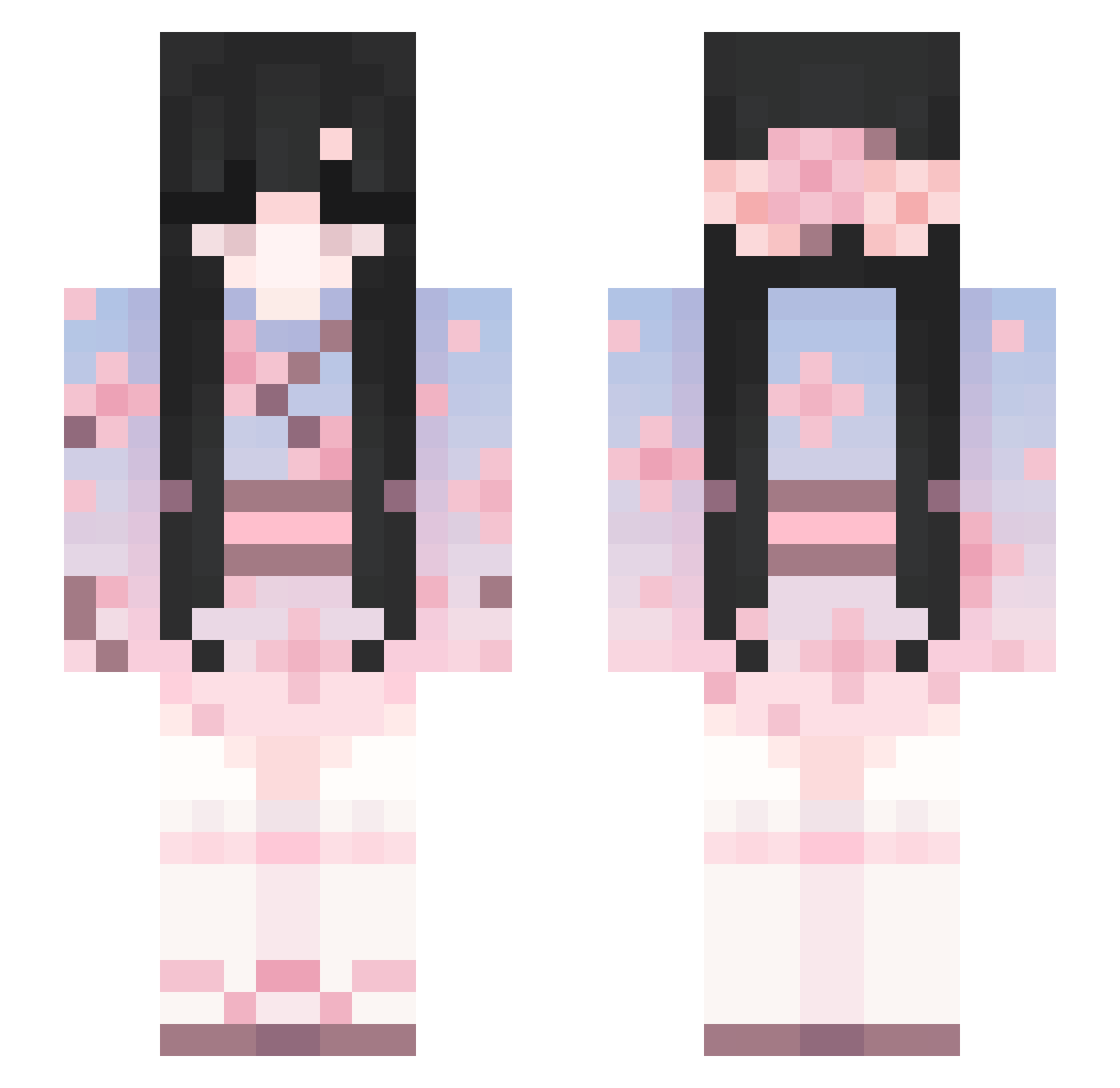 EmralXD Minecraft skin, front and back view