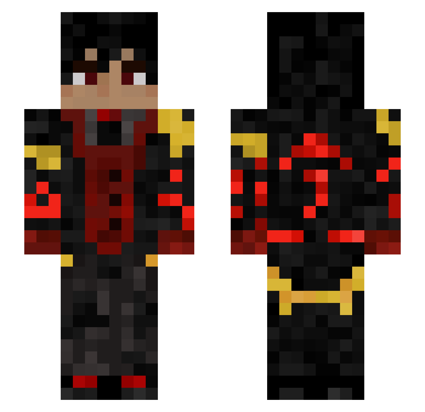 jaxyyn Minecraft skin, front and back view