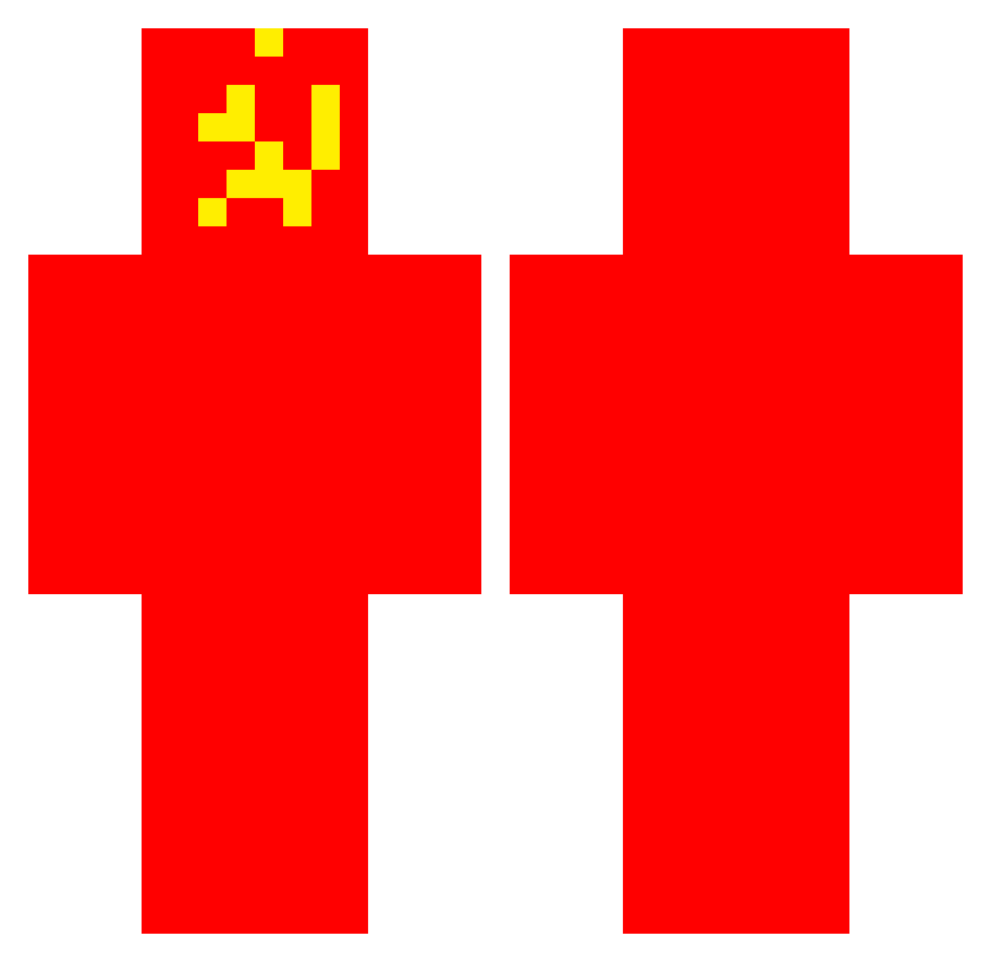 MilleAns Minecraft skin, front and back view