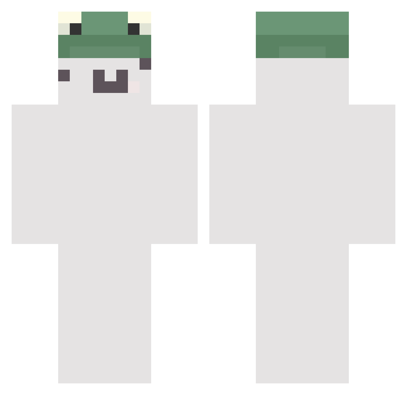 eatingbreadd Minecraft skin, front and back view