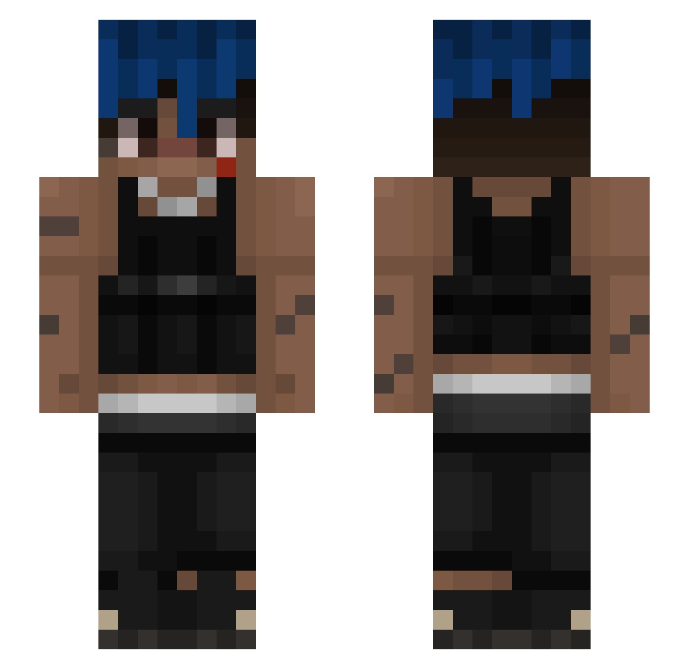 Symtri Minecraft skin, front and back view