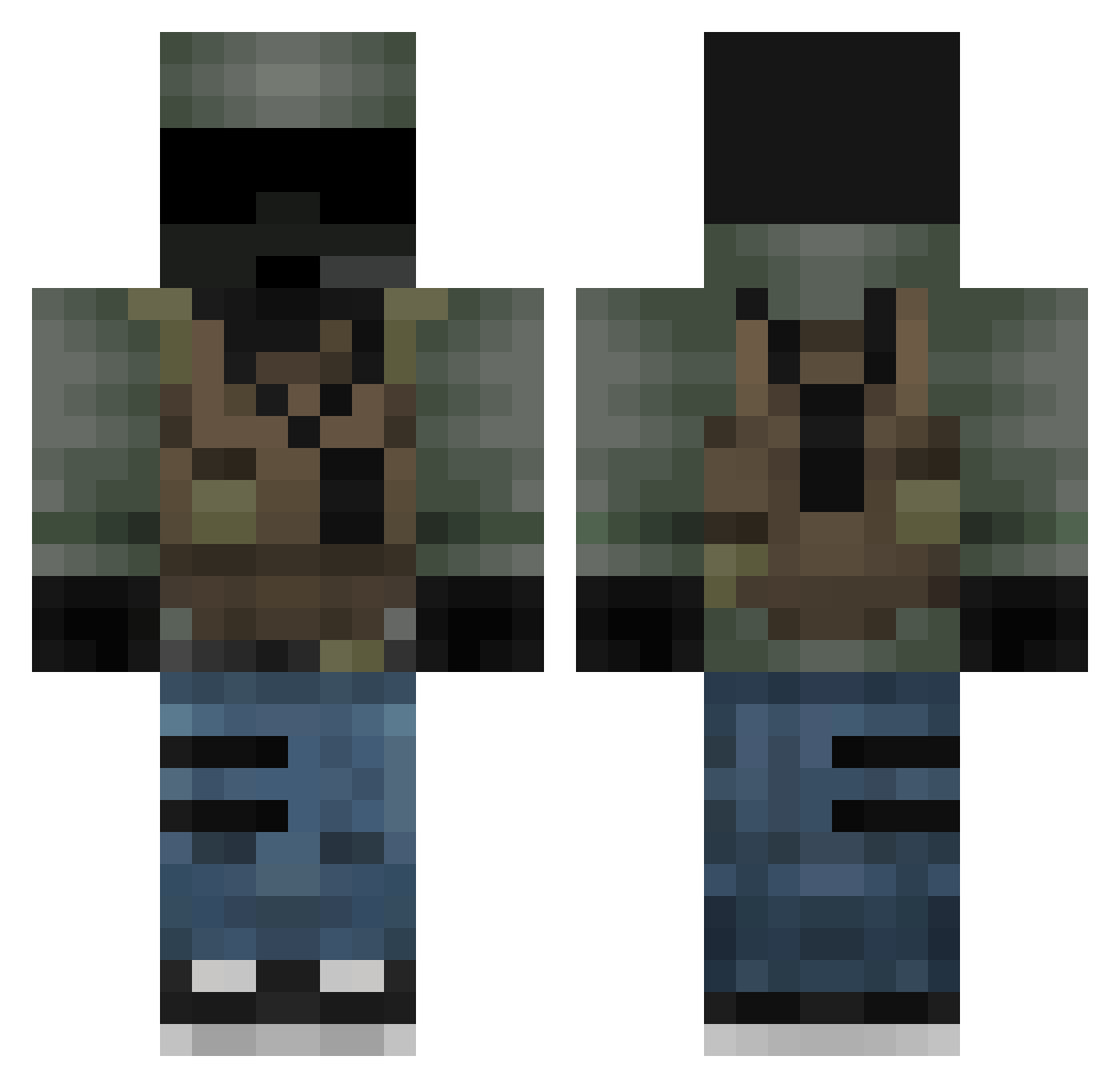 SwagBear05 Minecraft skin, front and back view
