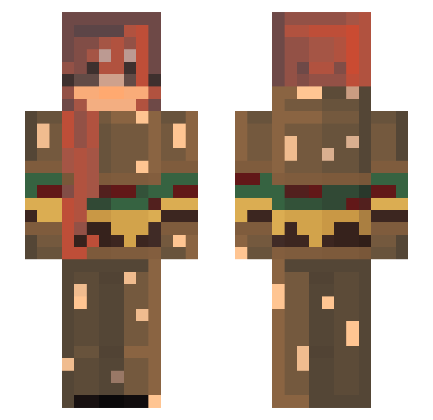 kevalhi Minecraft skin, front and back view