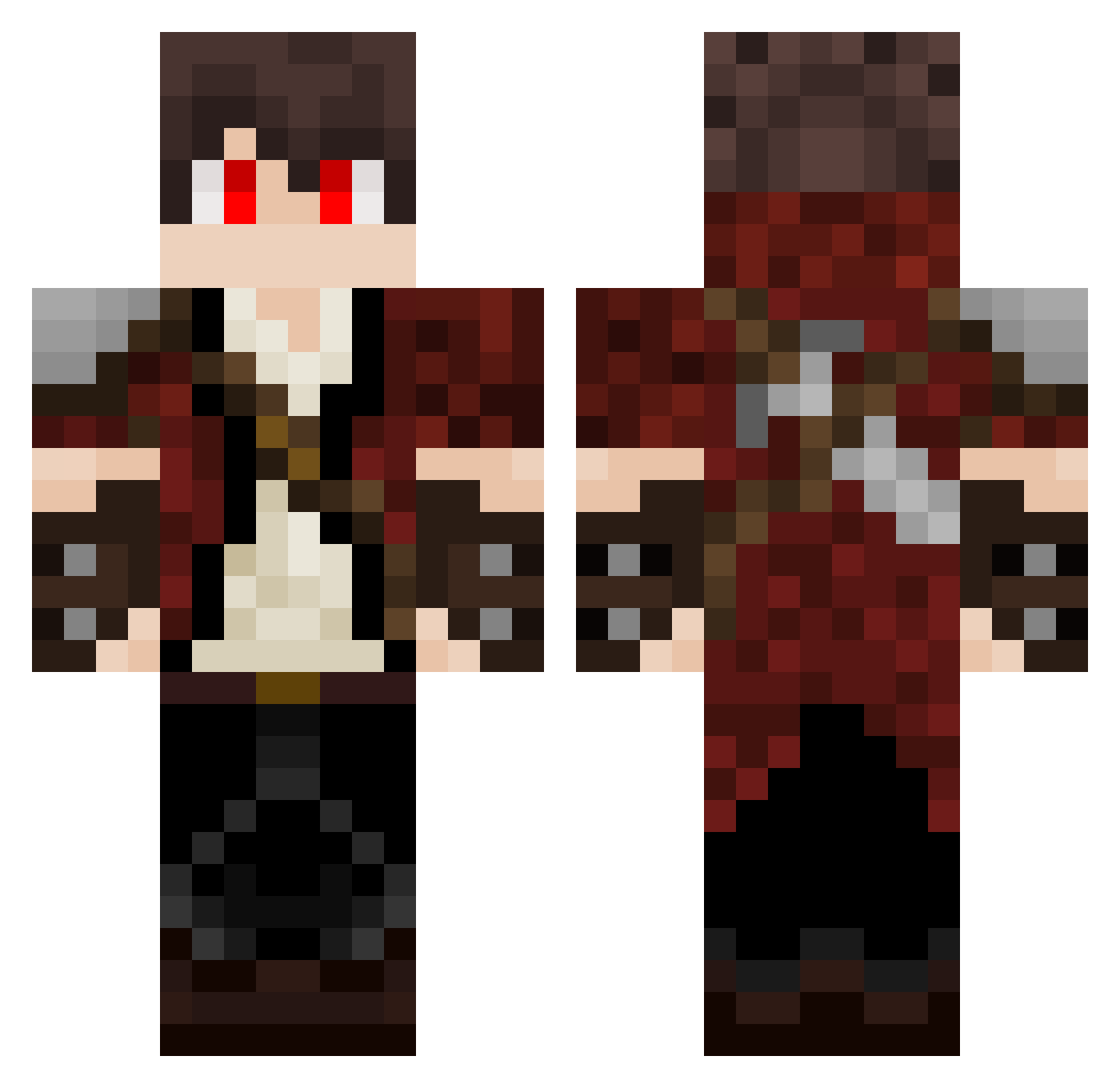 _King_Ender Minecraft skin, front and back view