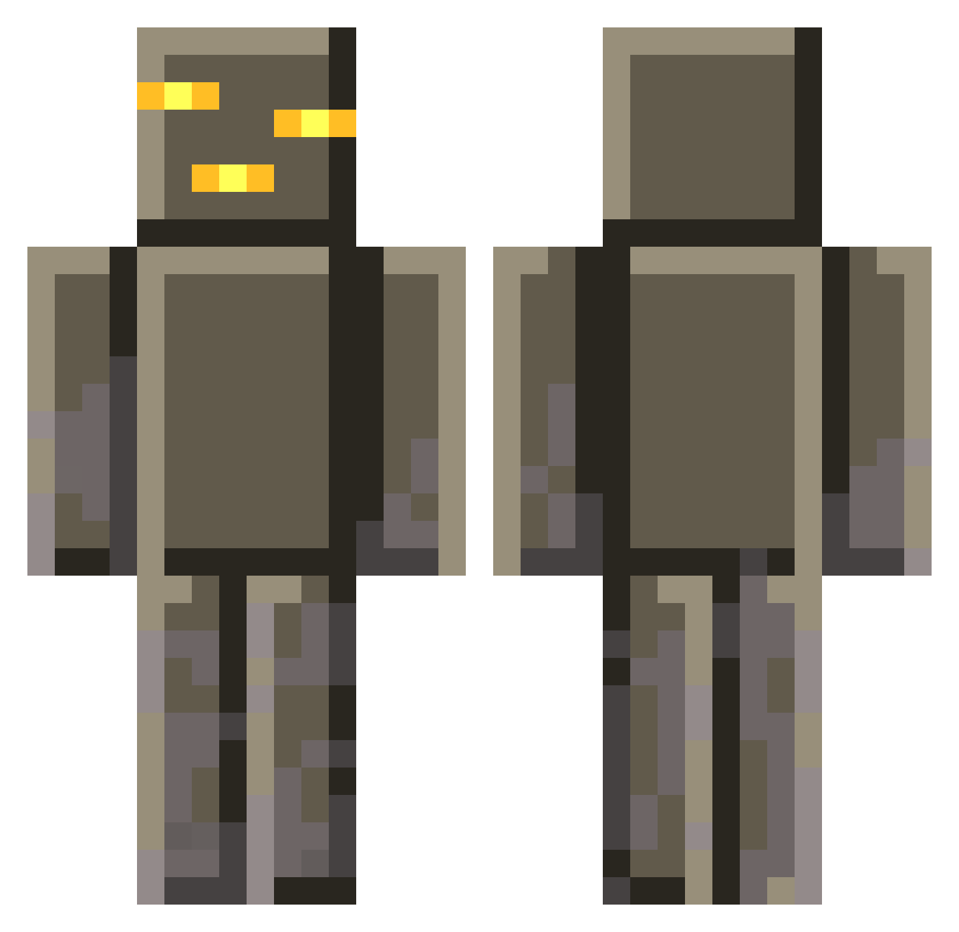 Litoratall Minecraft skin, front and back view