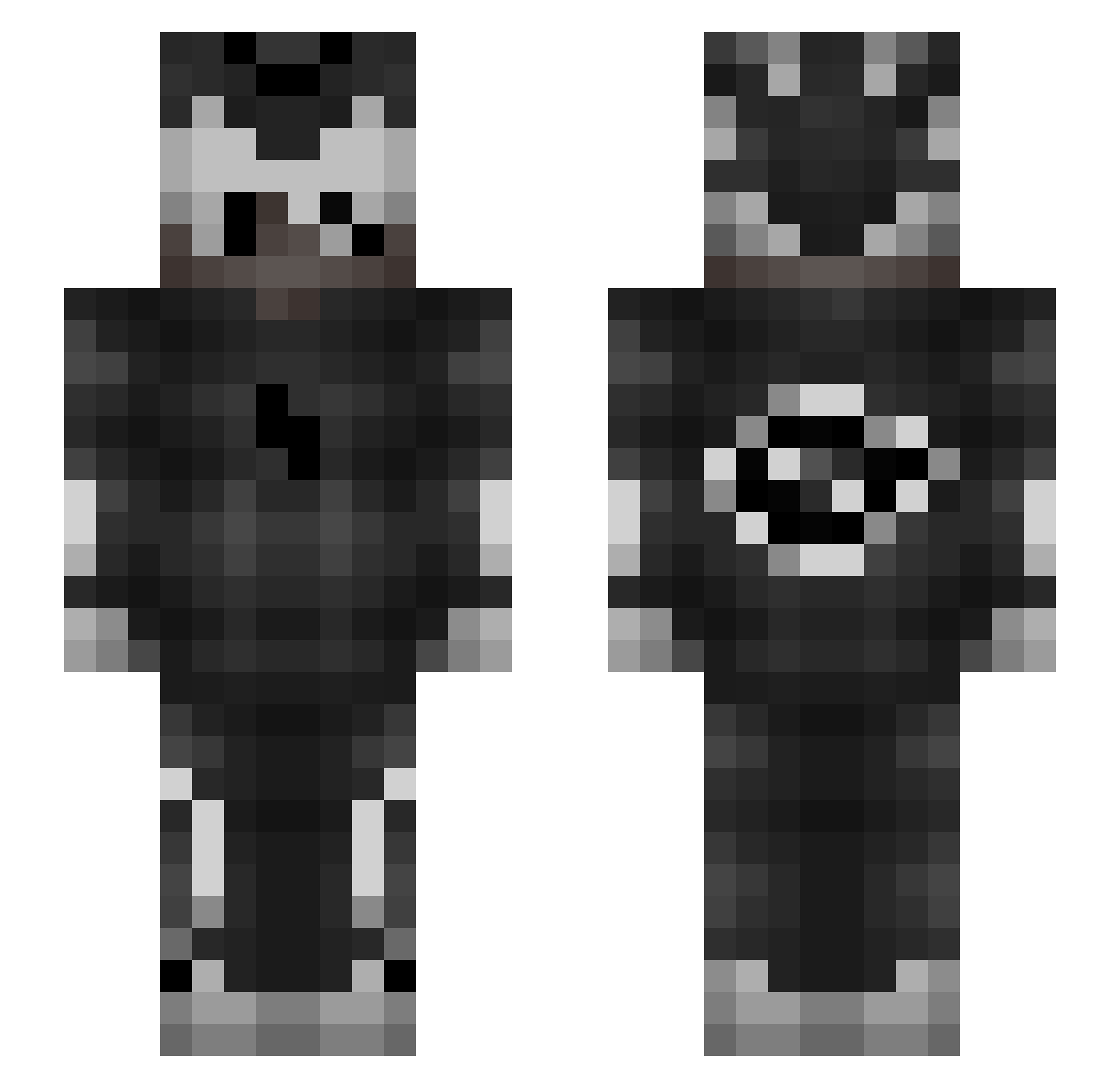 kidrvphy Minecraft skin, front and back view