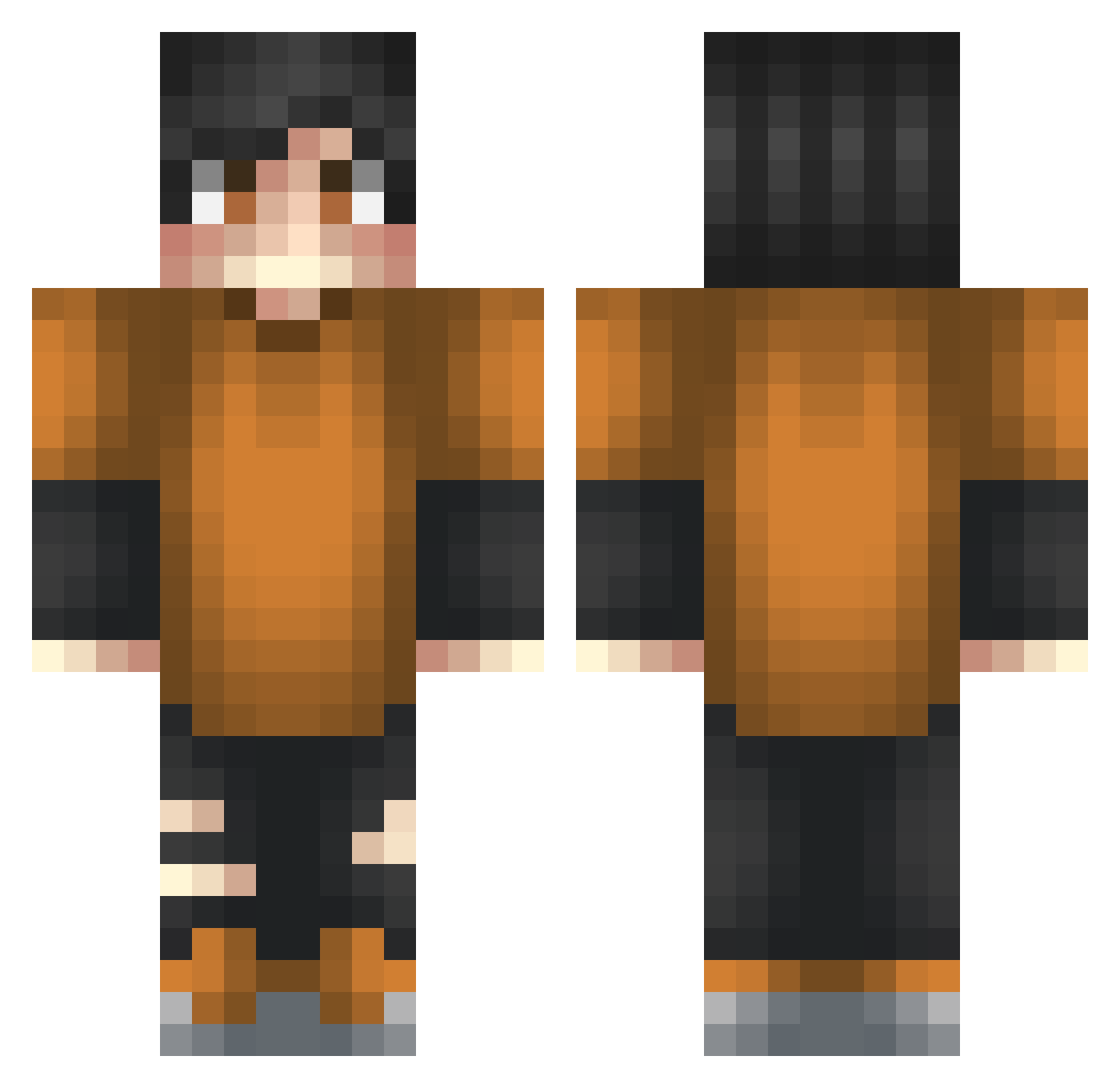 xLowont Minecraft skin, front and back view