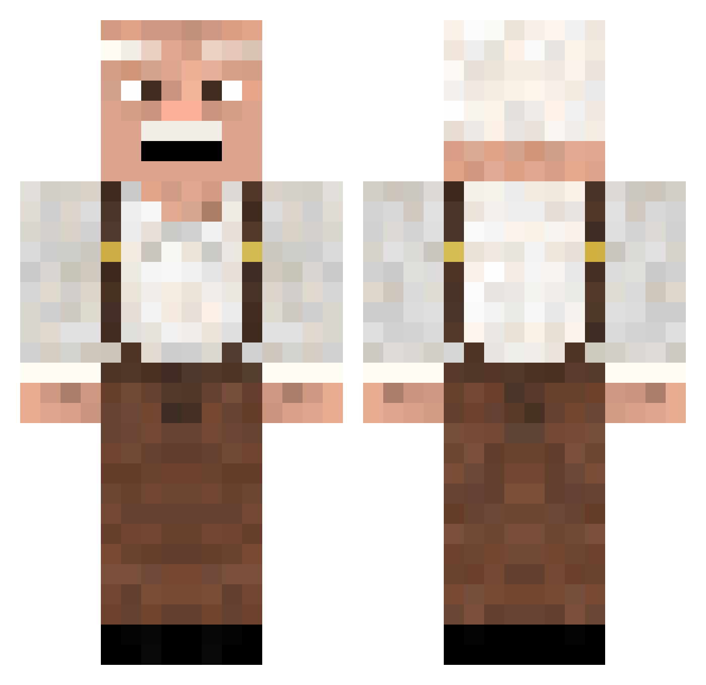 Abartoz Minecraft skin, front and back view