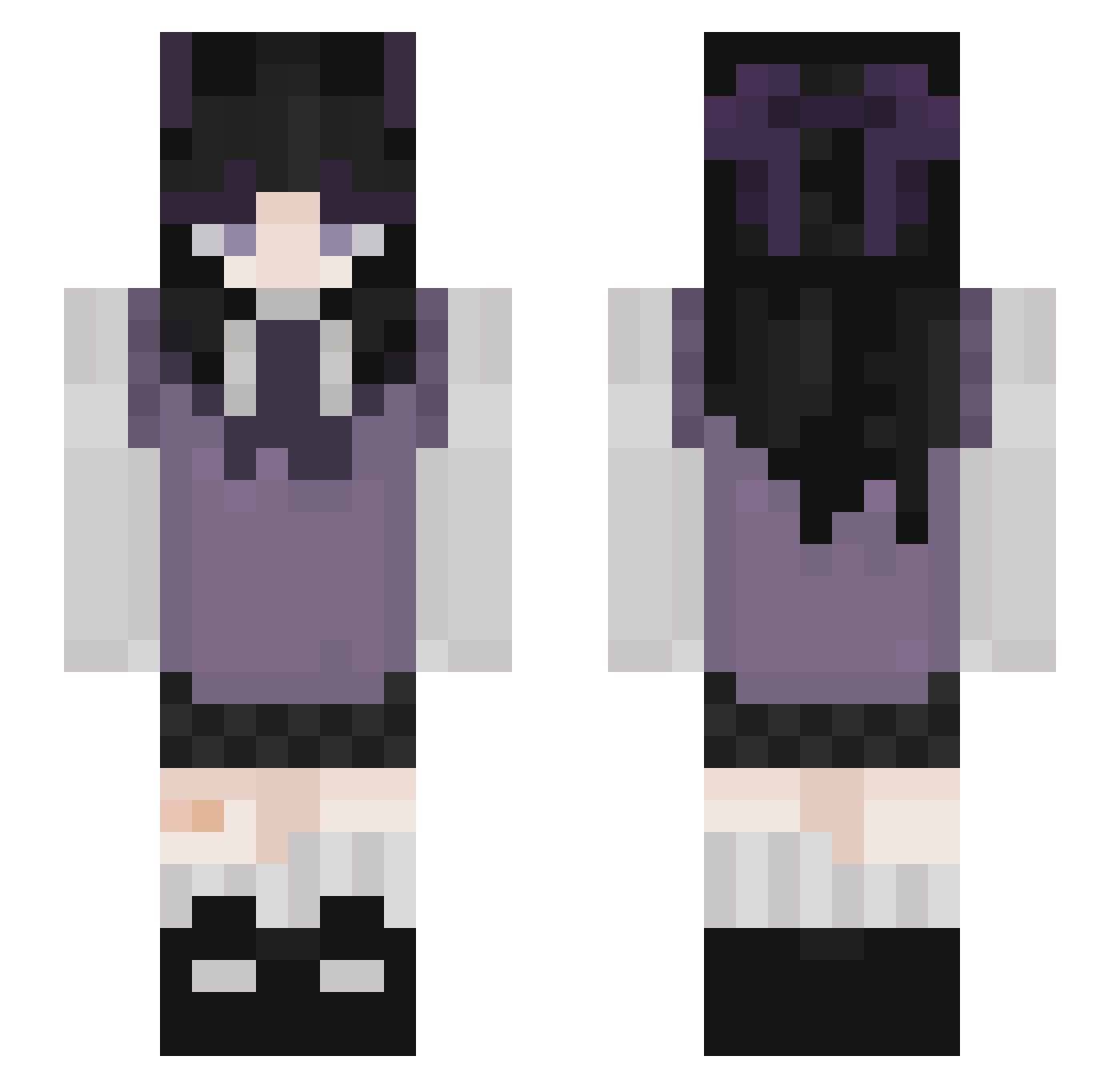 vulcanbiology Minecraft skin, front and back view