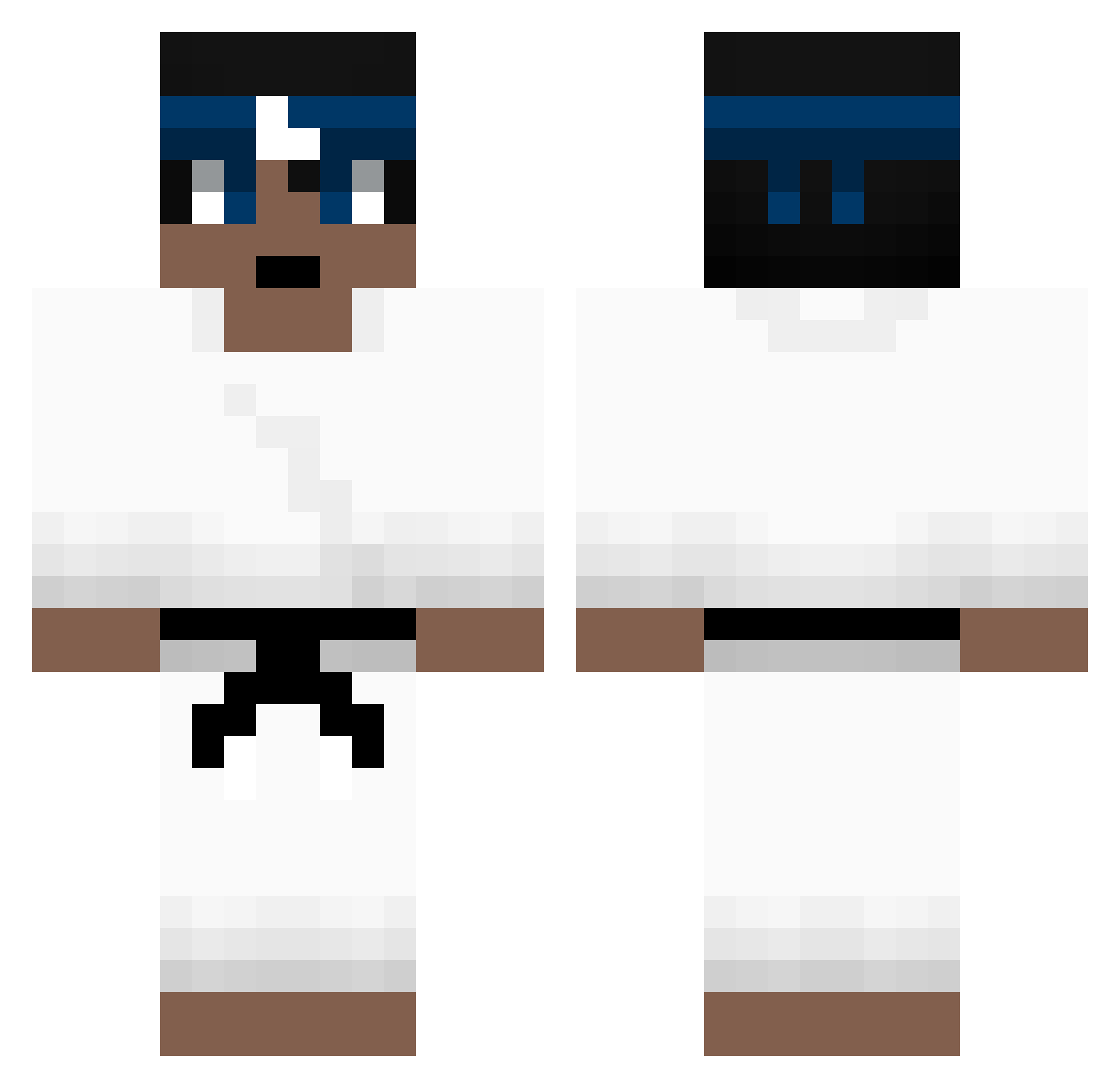 Gleby Minecraft skin, front and back view