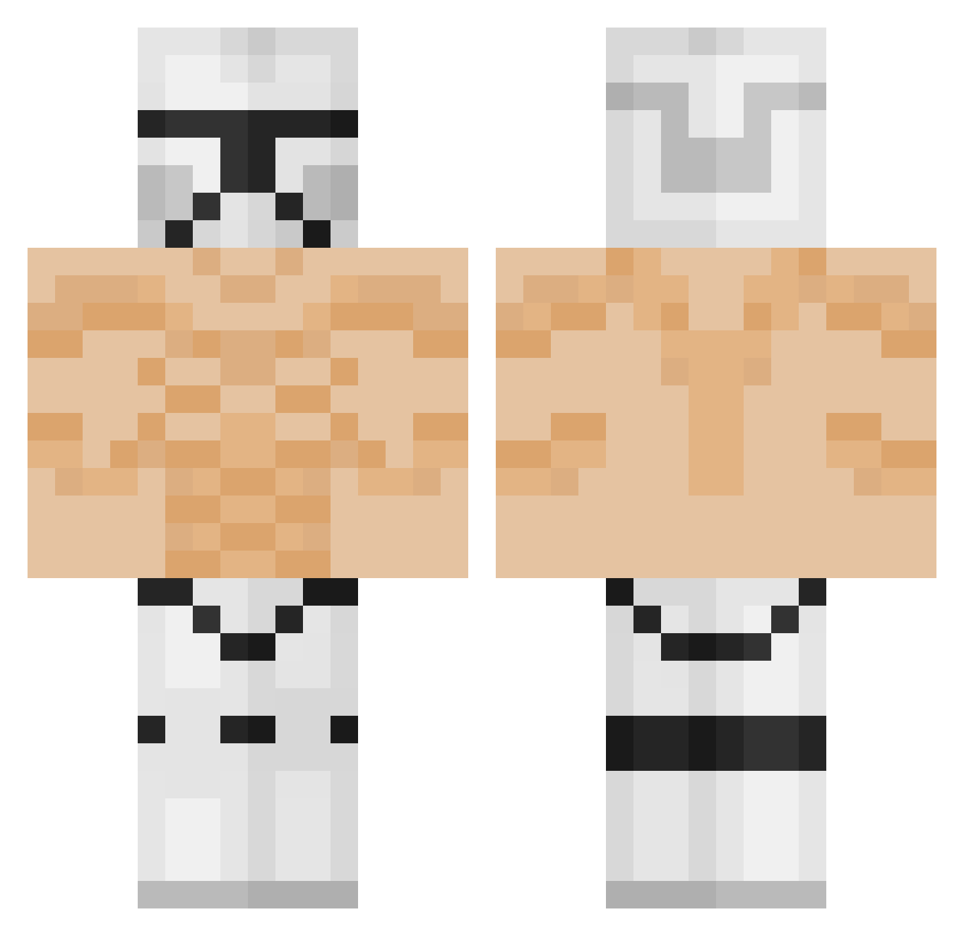 Leonbaume Minecraft skin, front and back view