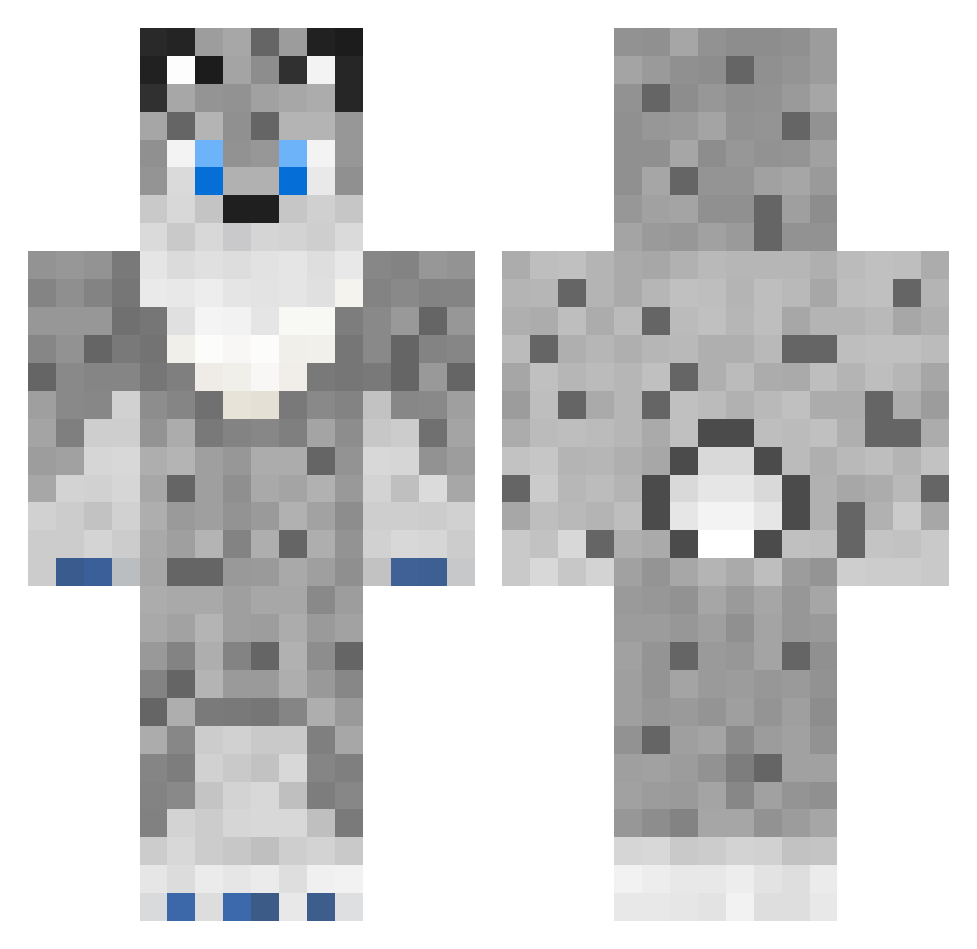 Aloft Minecraft skin, front and back view