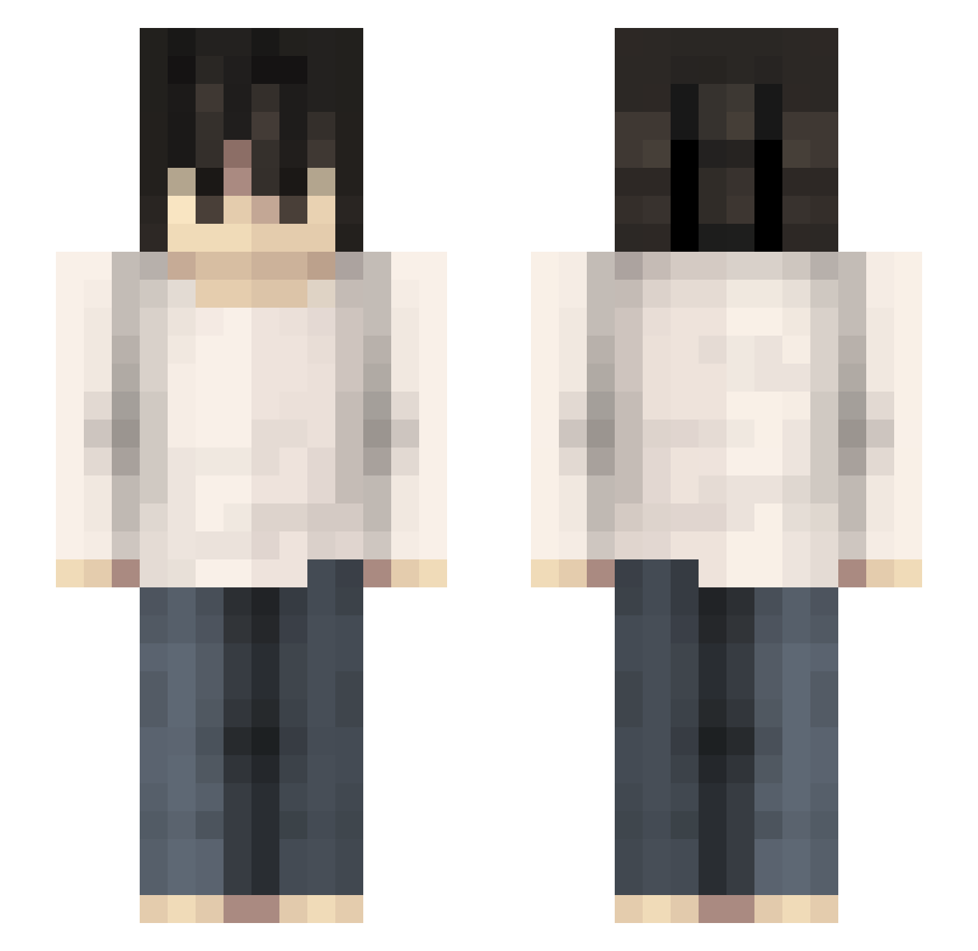 jiminfather Minecraft skin, front and back view