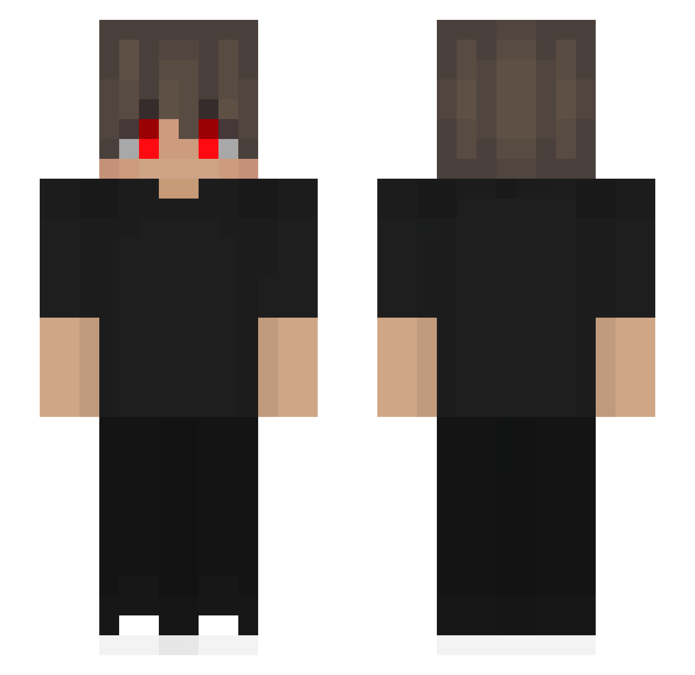 wakele Minecraft skin, front and back view