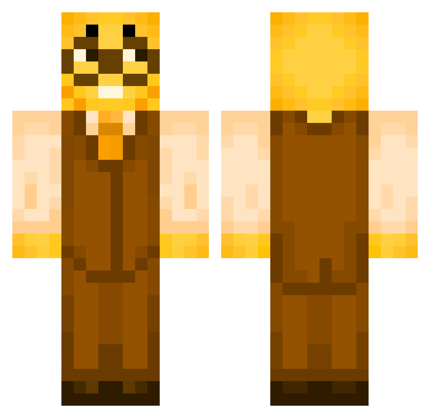 Rec_ATeam Minecraft skin, front and back view
