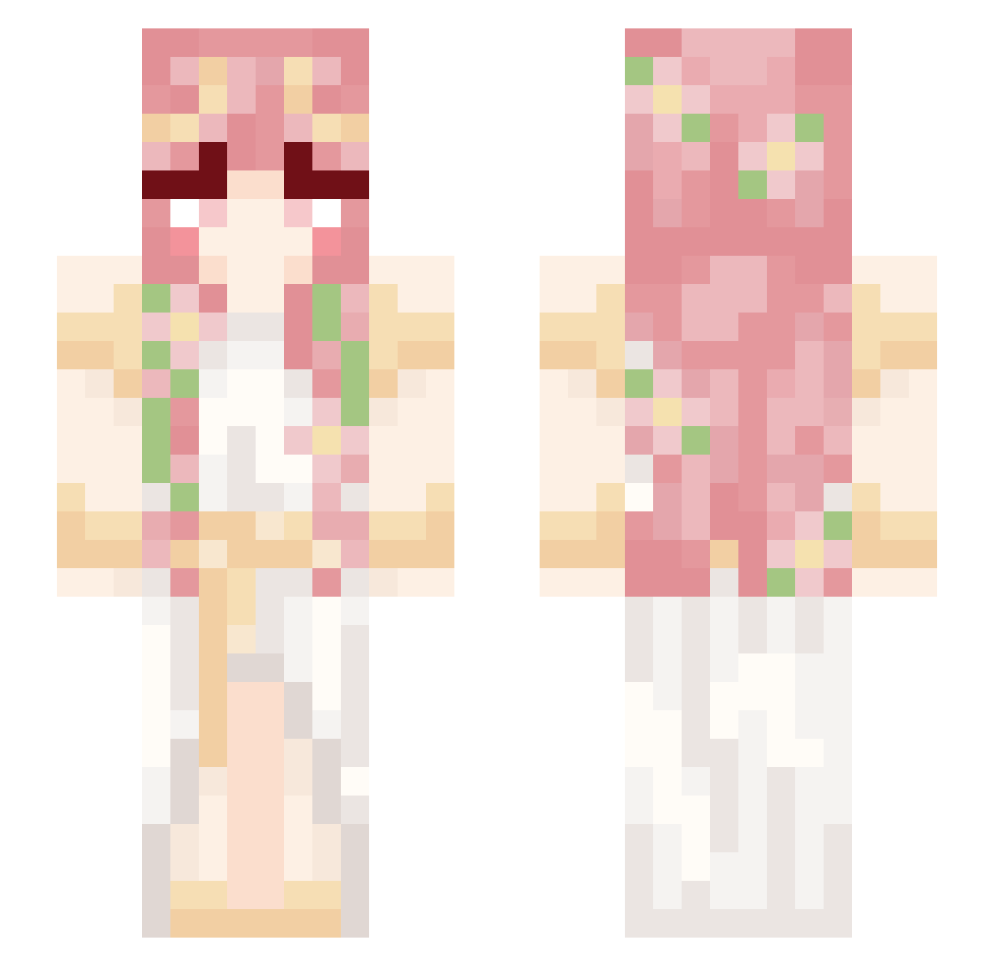 Void_Mother Minecraft skin, front and back view