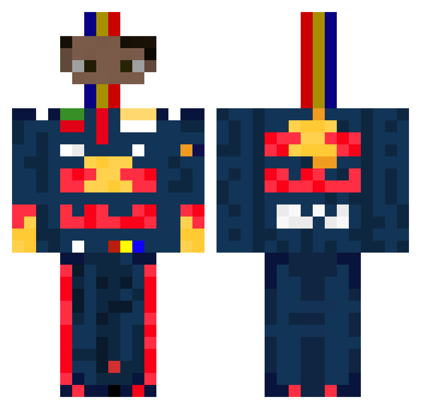 MrOgez Minecraft skin, front and back view