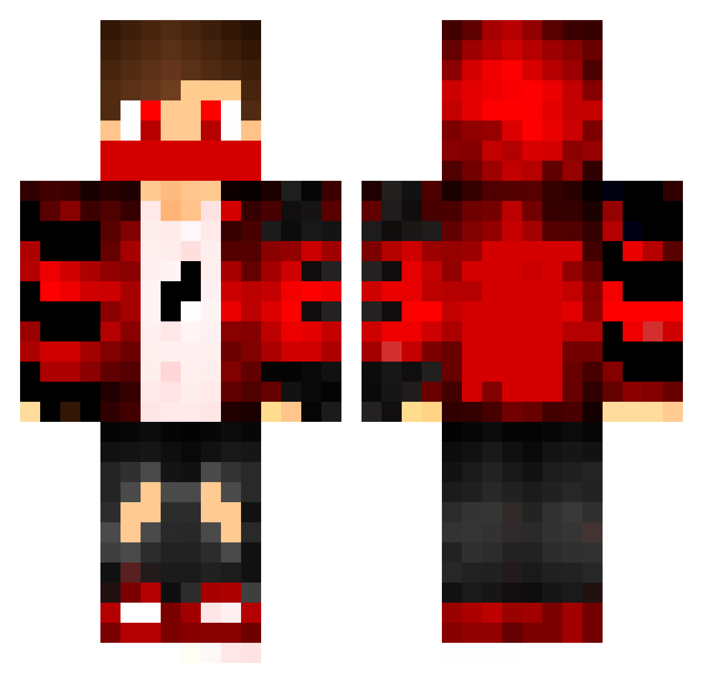 xenz_sa Minecraft skin, front and back view