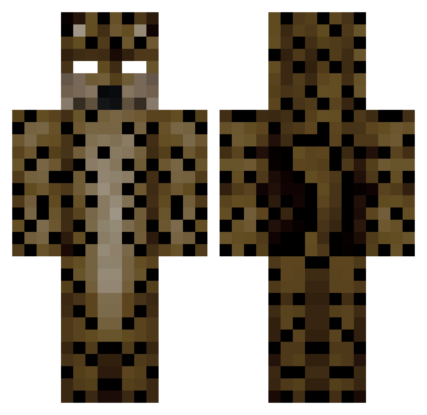 sTeVE_n Minecraft skin, front and back view