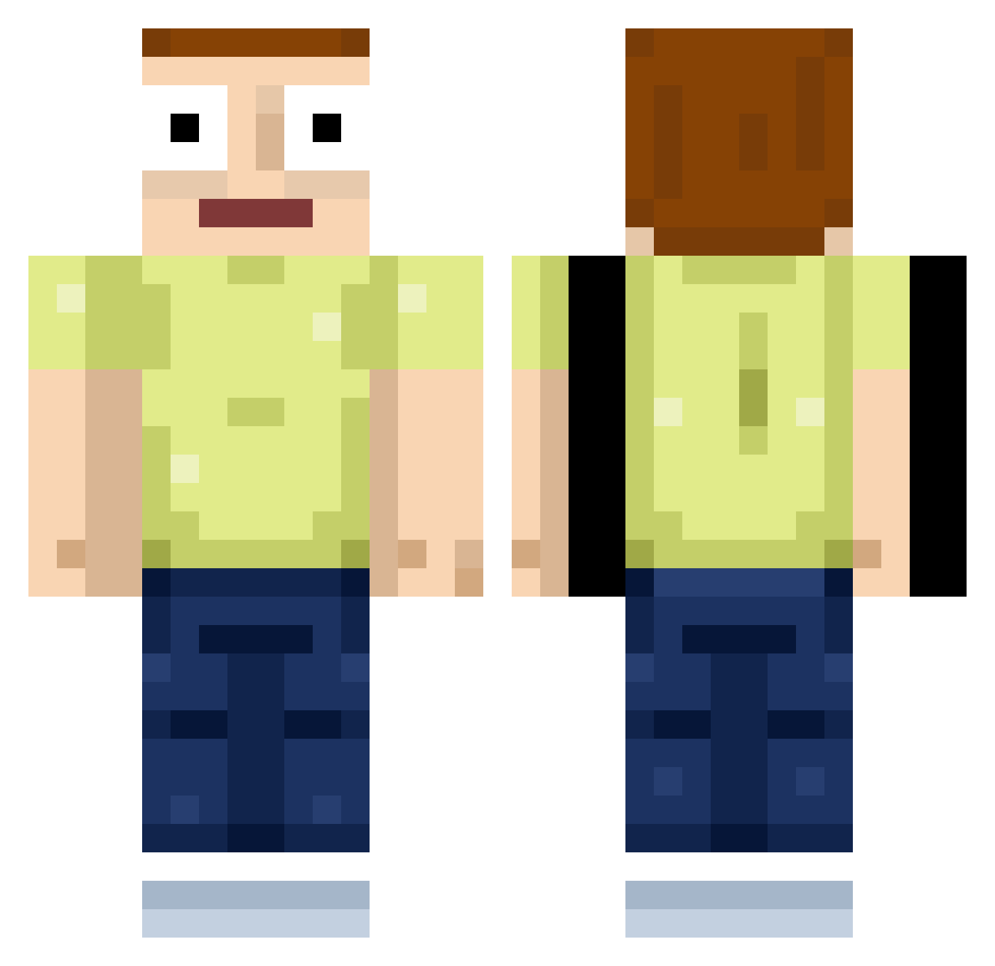 hehehe_siuuuu Minecraft skin, front and back view