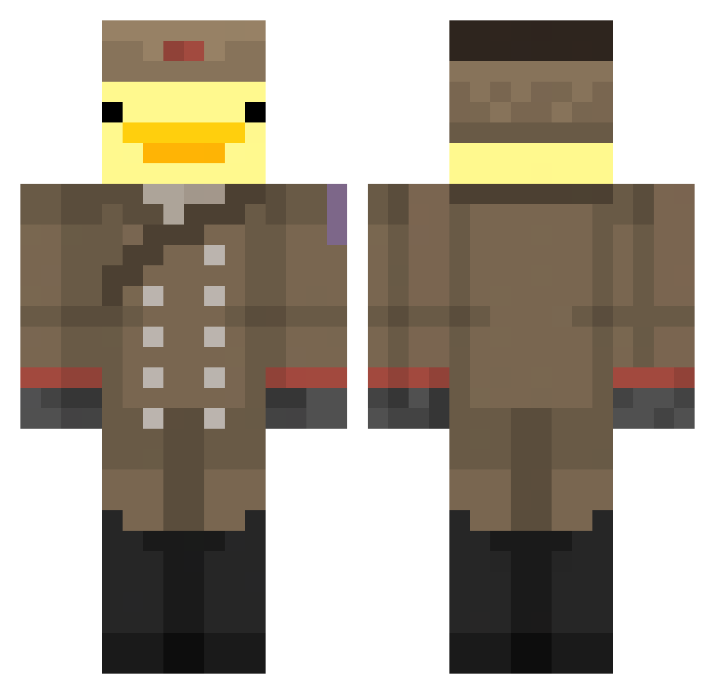 MarcosPW Minecraft skin, front and back view