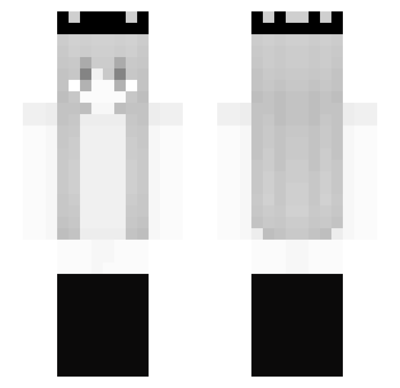 Wcapz Minecraft skin, front and back view