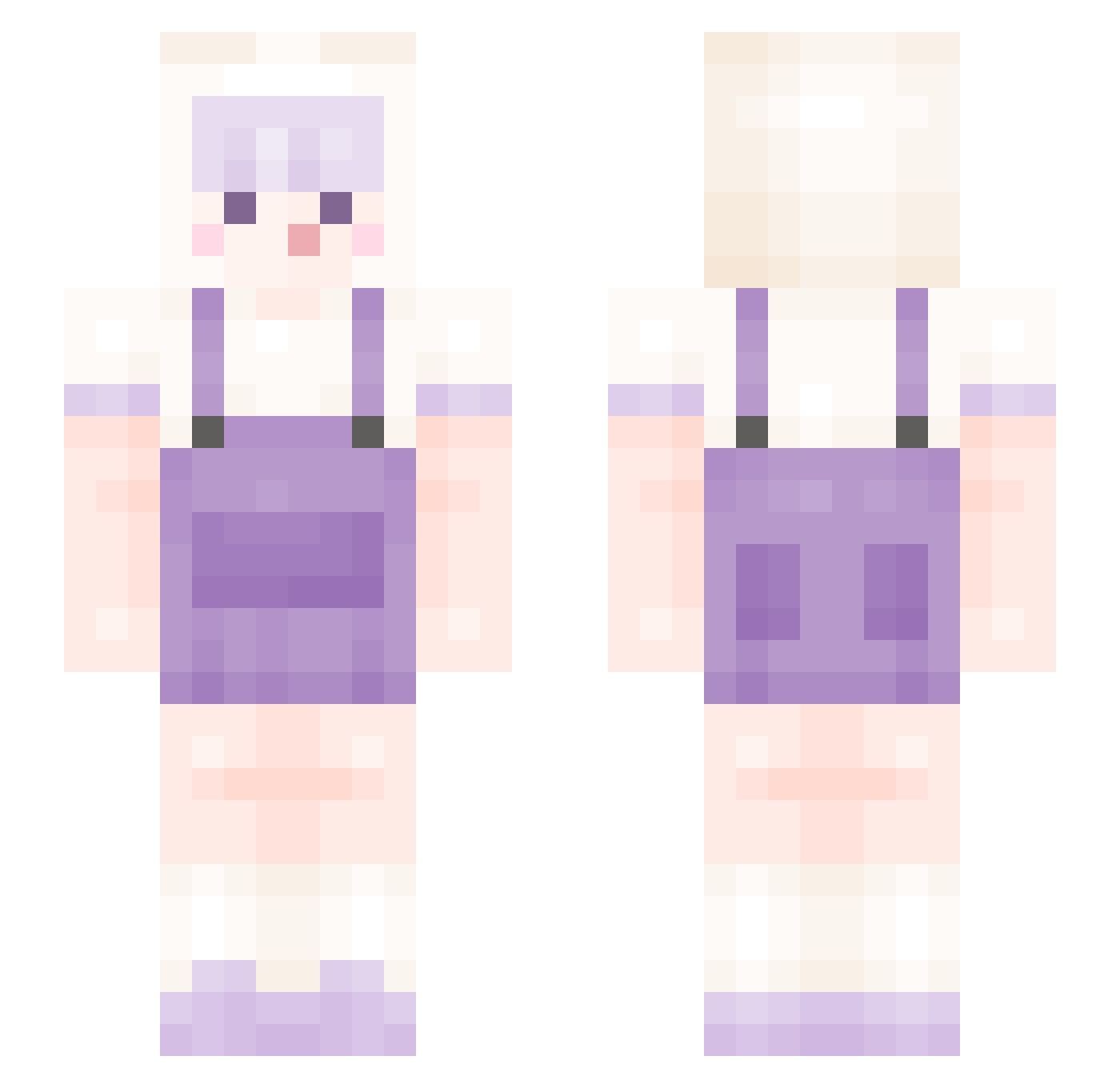 qillqill Minecraft skin, front and back view