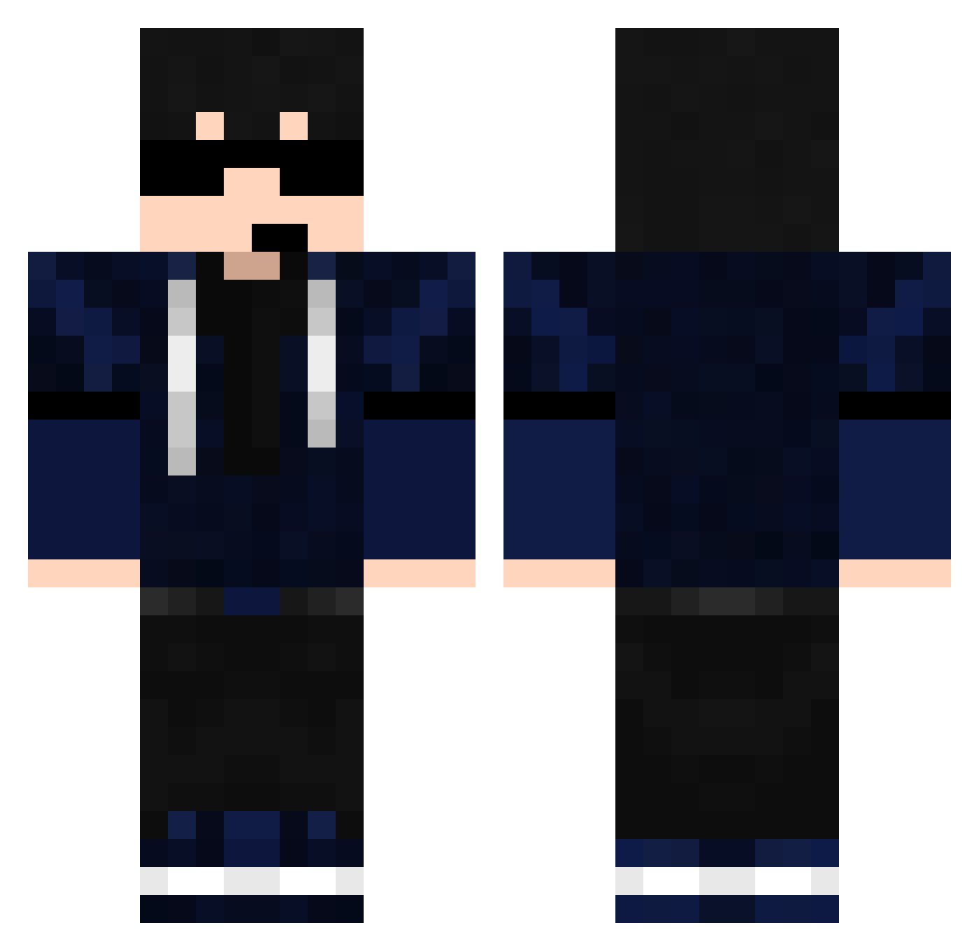 BadMartinW13 Minecraft skin, front and back view