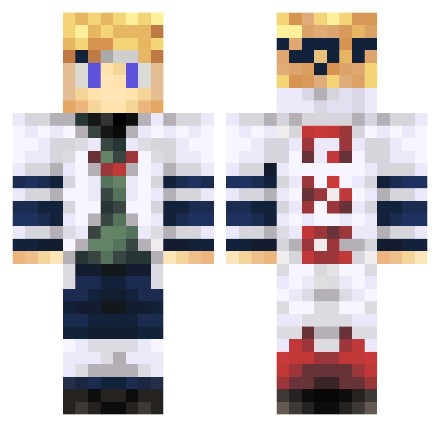 FoulenFalten Minecraft skin, front and back view