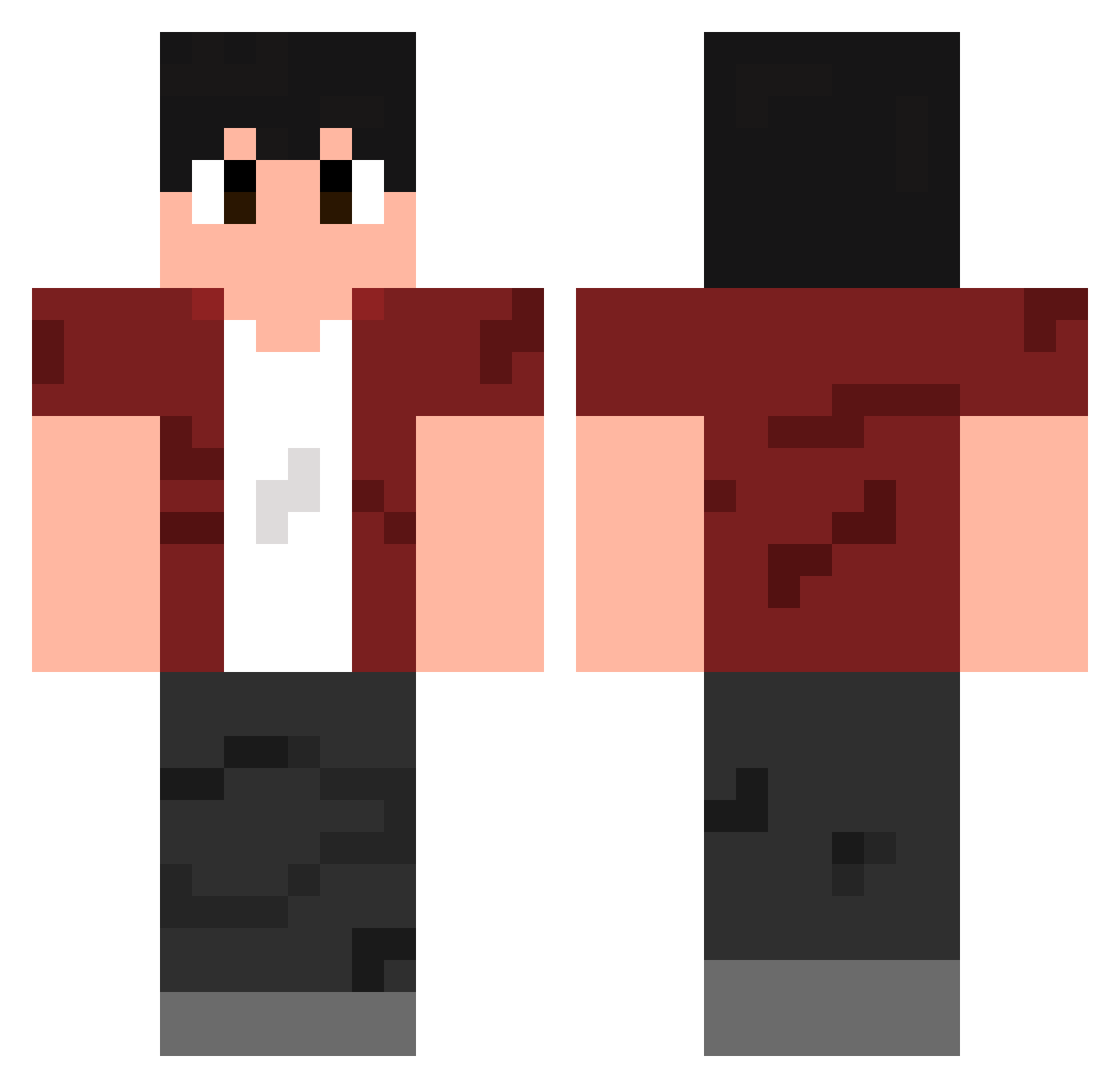 RyanRuanT Minecraft skin, front and back view