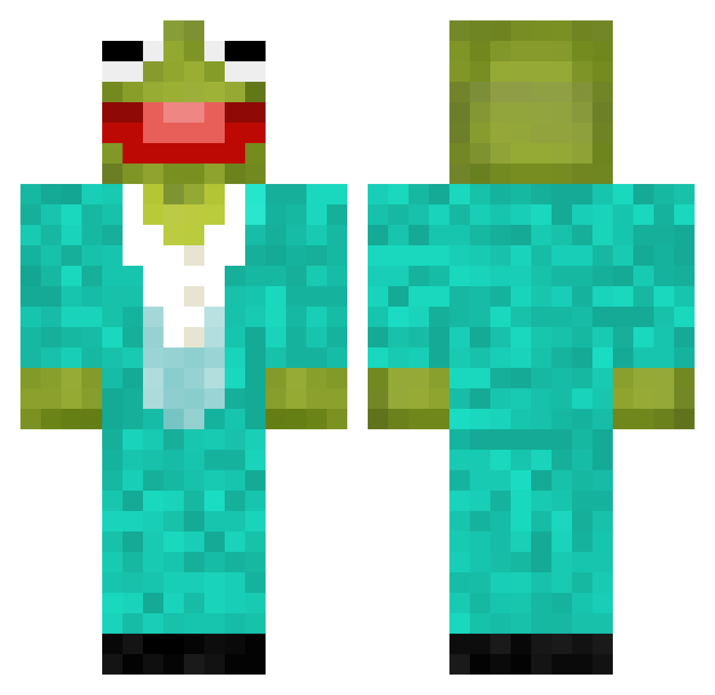 TjfirediscO Minecraft skin, front and back view