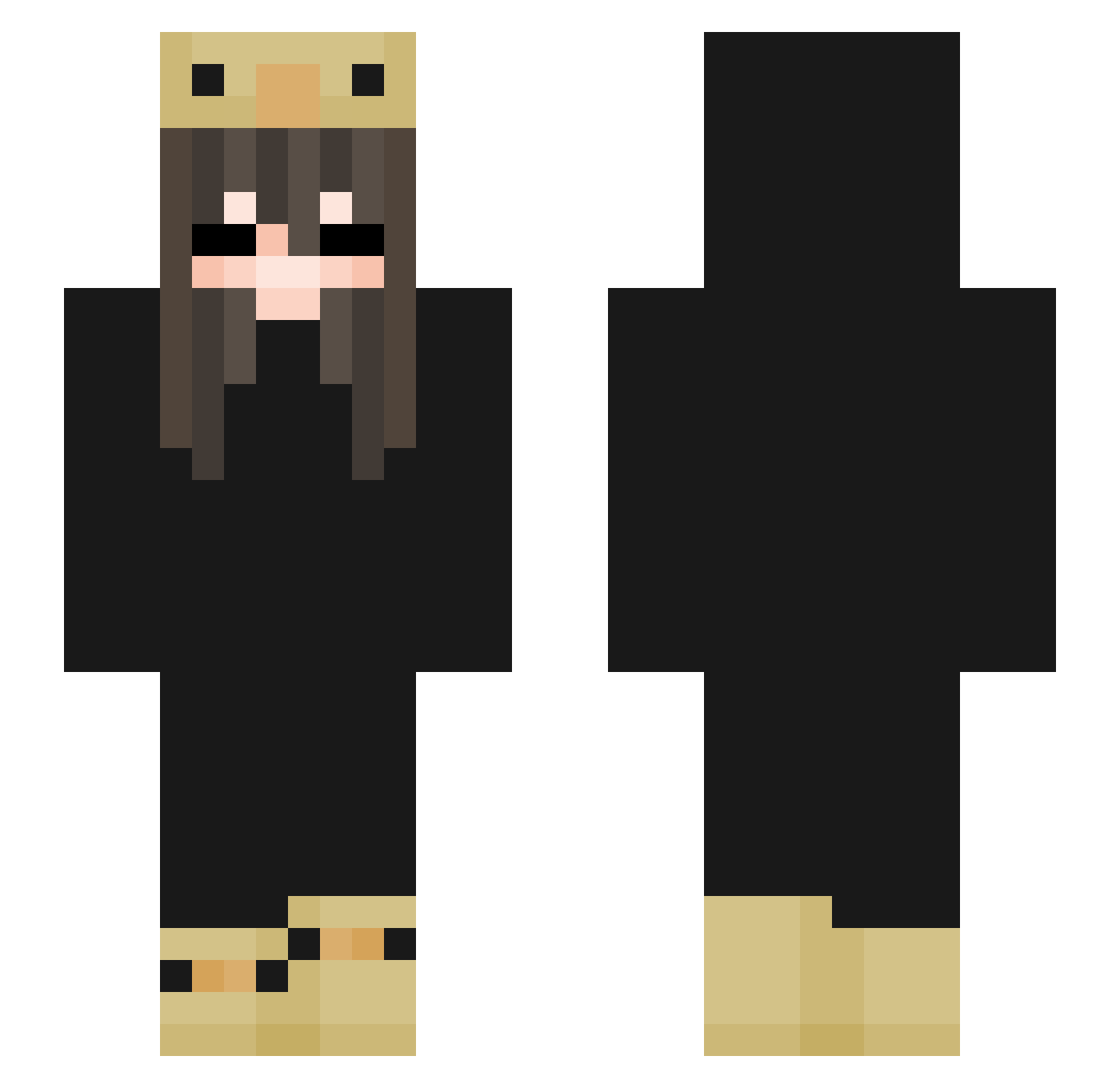 vorobq Minecraft skin, front and back view