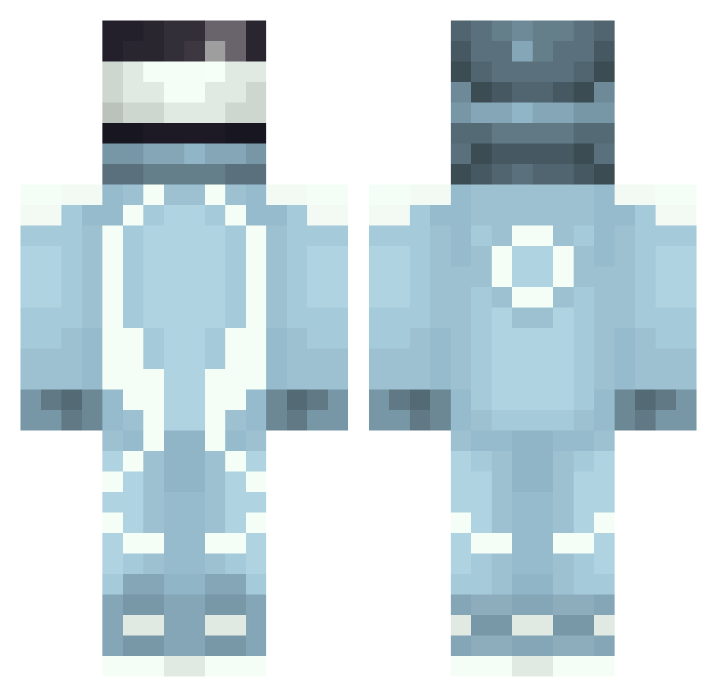 cuteboy34 Minecraft skin, front and back view
