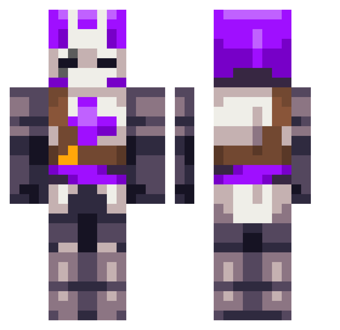 TacoBlaster87 Minecraft skin, front and back view