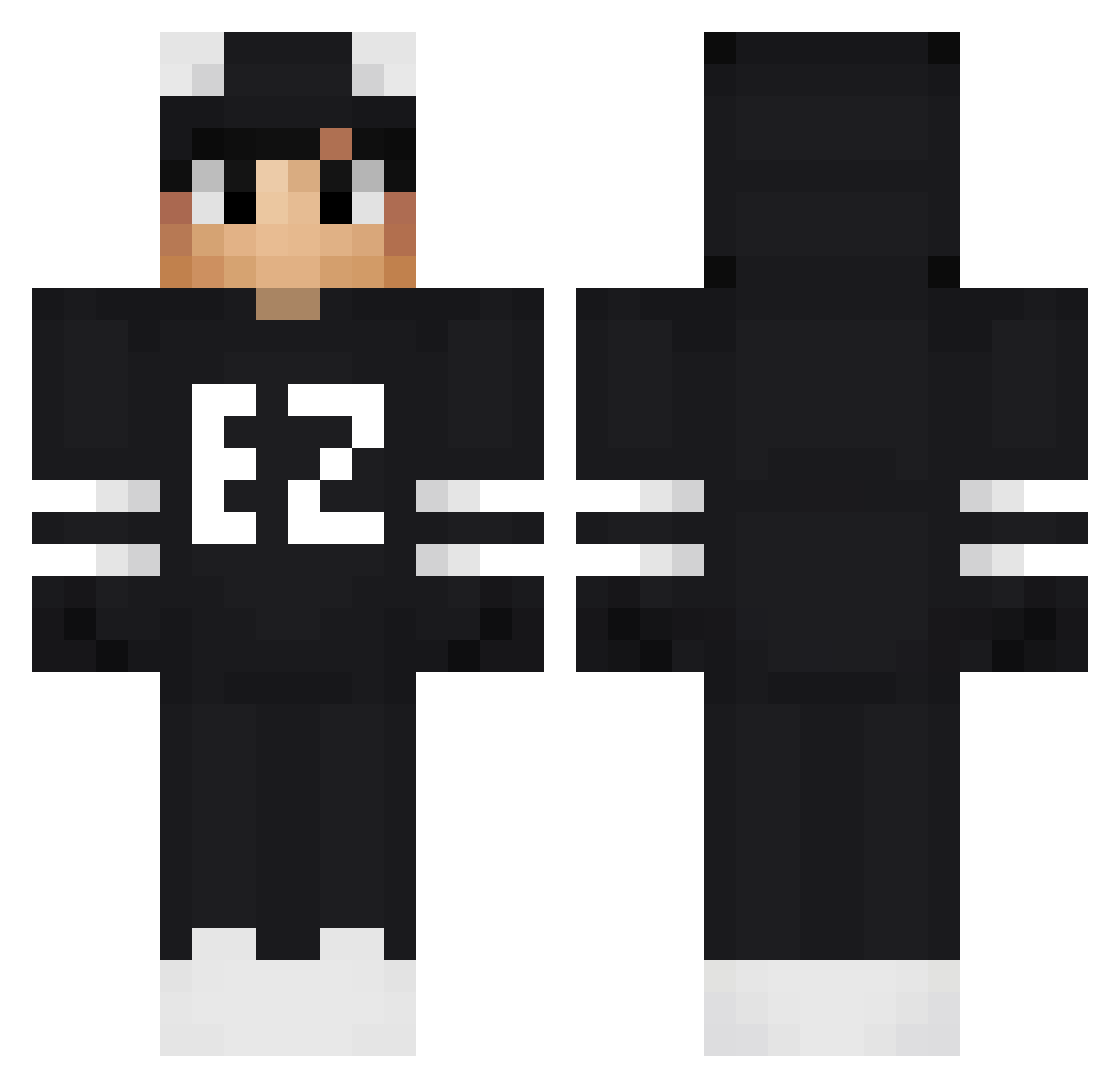 PrqkZG0d Minecraft skin, front and back view