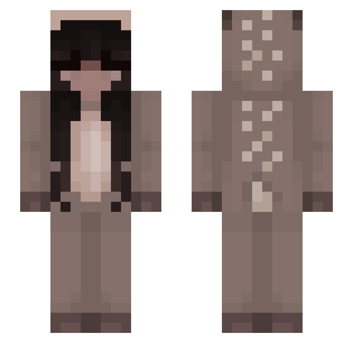 MarriedMyBrother Minecraft skin, front and back view