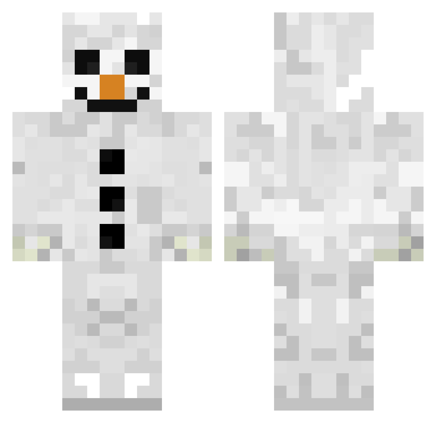 fabel Minecraft skin, front and back view
