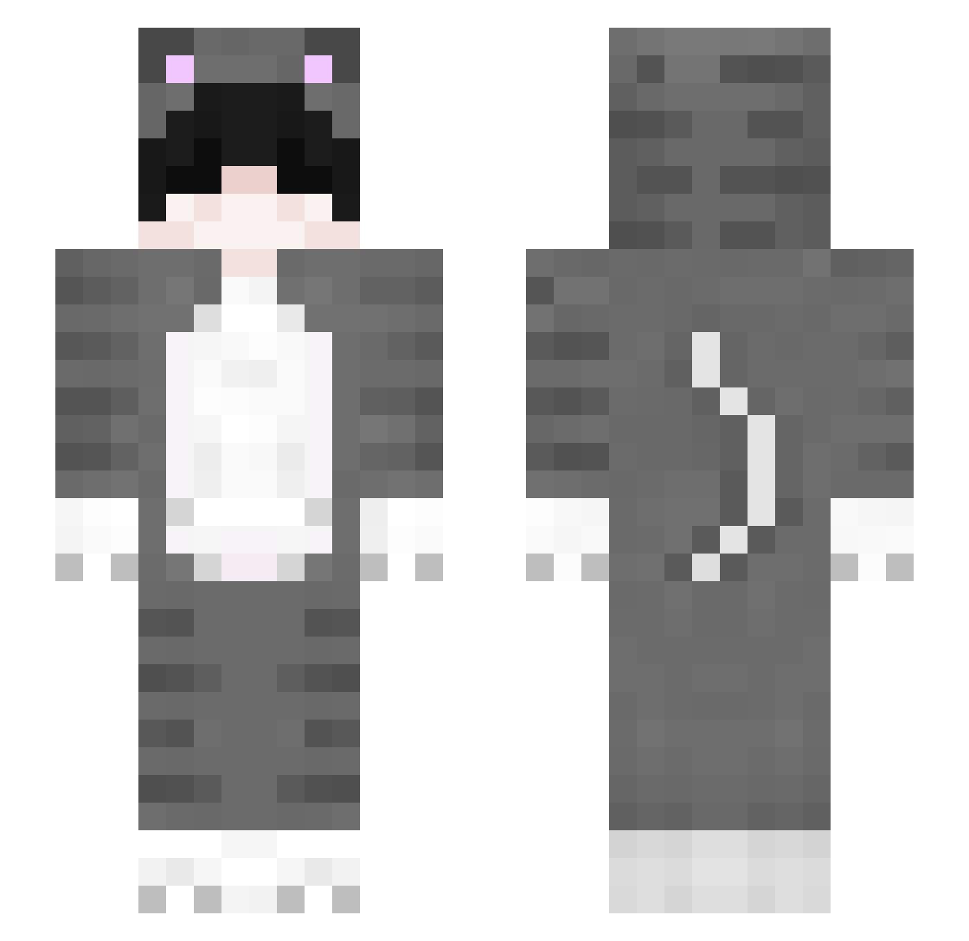 TheSkyFuse Minecraft skin, front and back view