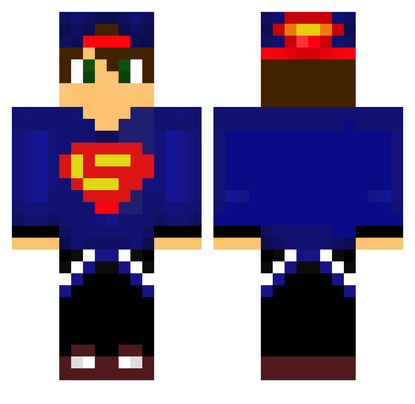 trumpetwood Minecraft skin, front and back view