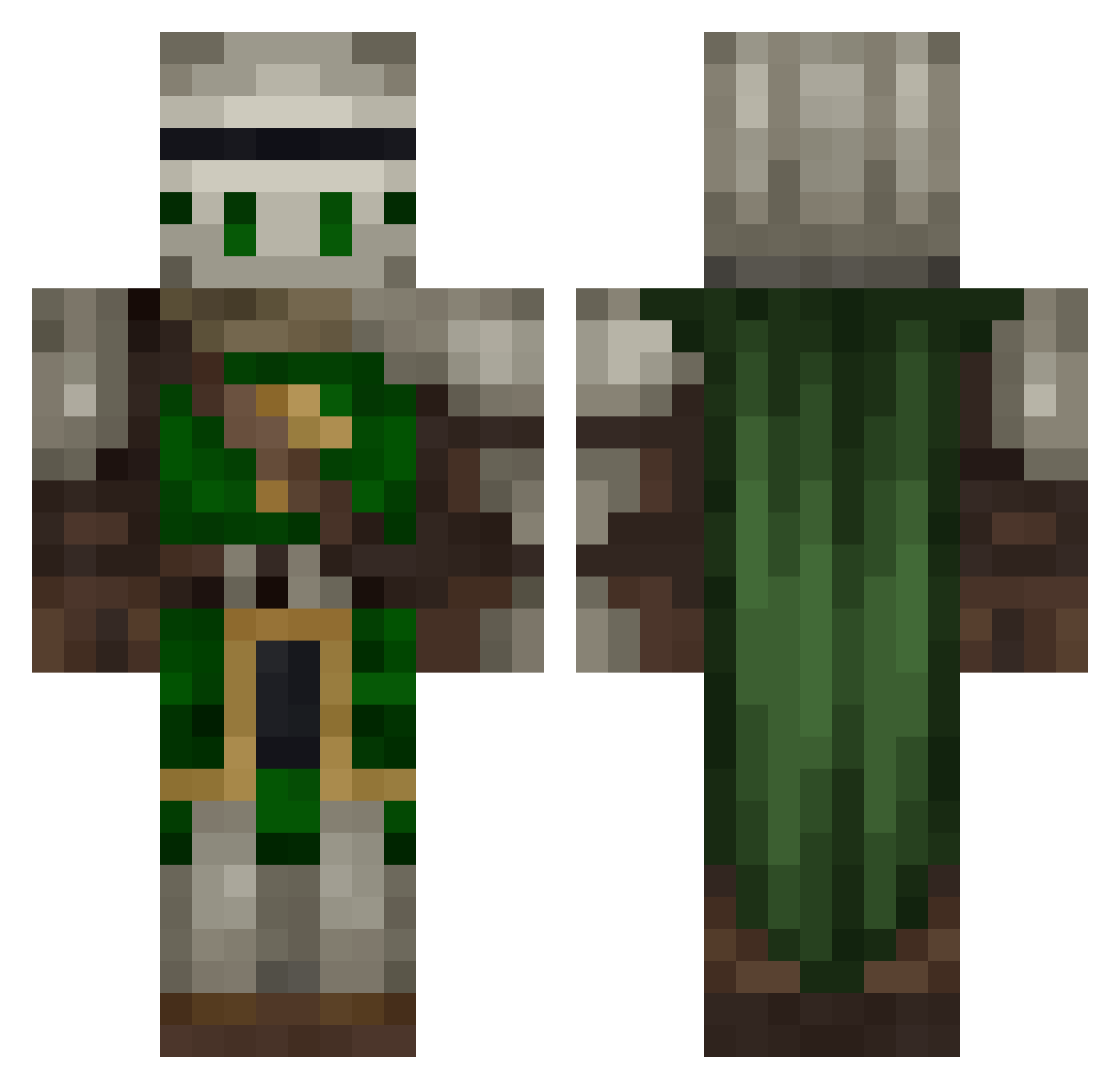 yohan3354 Minecraft skin, front and back view
