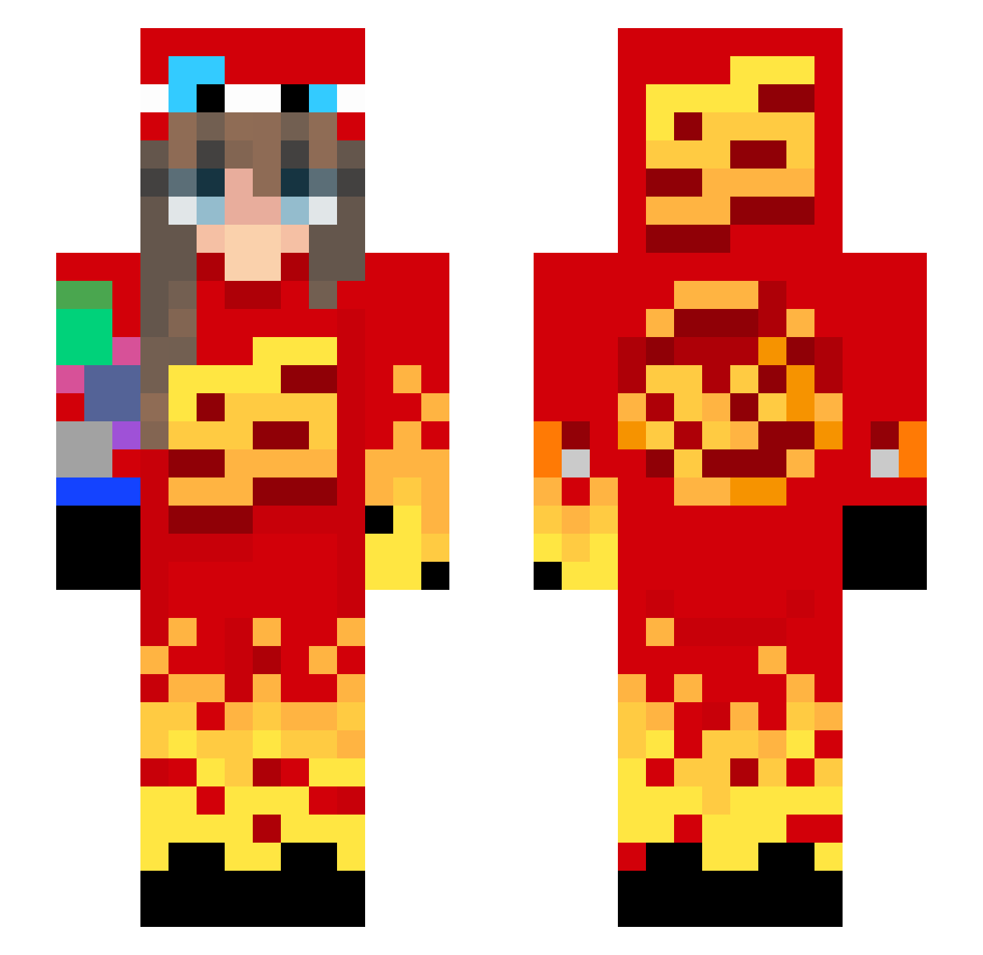 lveenorl Minecraft skin, front and back view