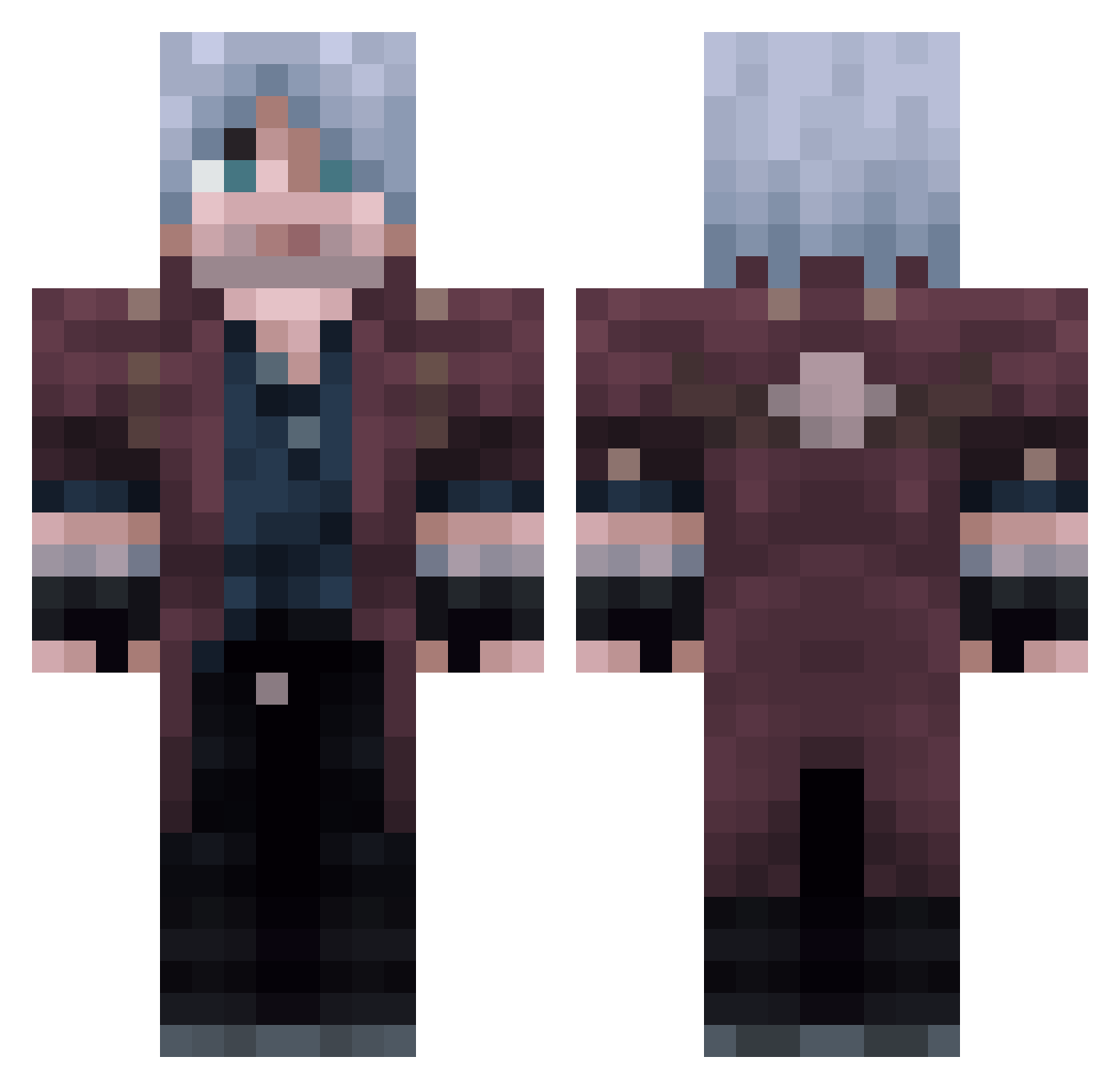 DonDuck02 Minecraft skin, front and back view