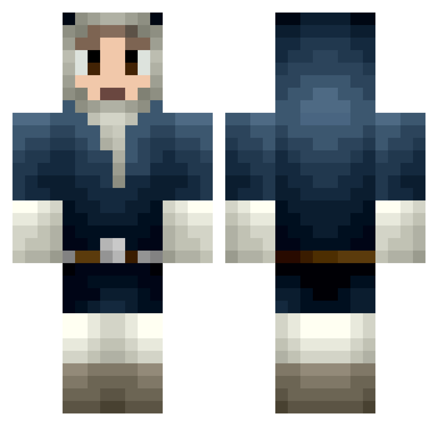 silo2000 Minecraft skin, front and back view