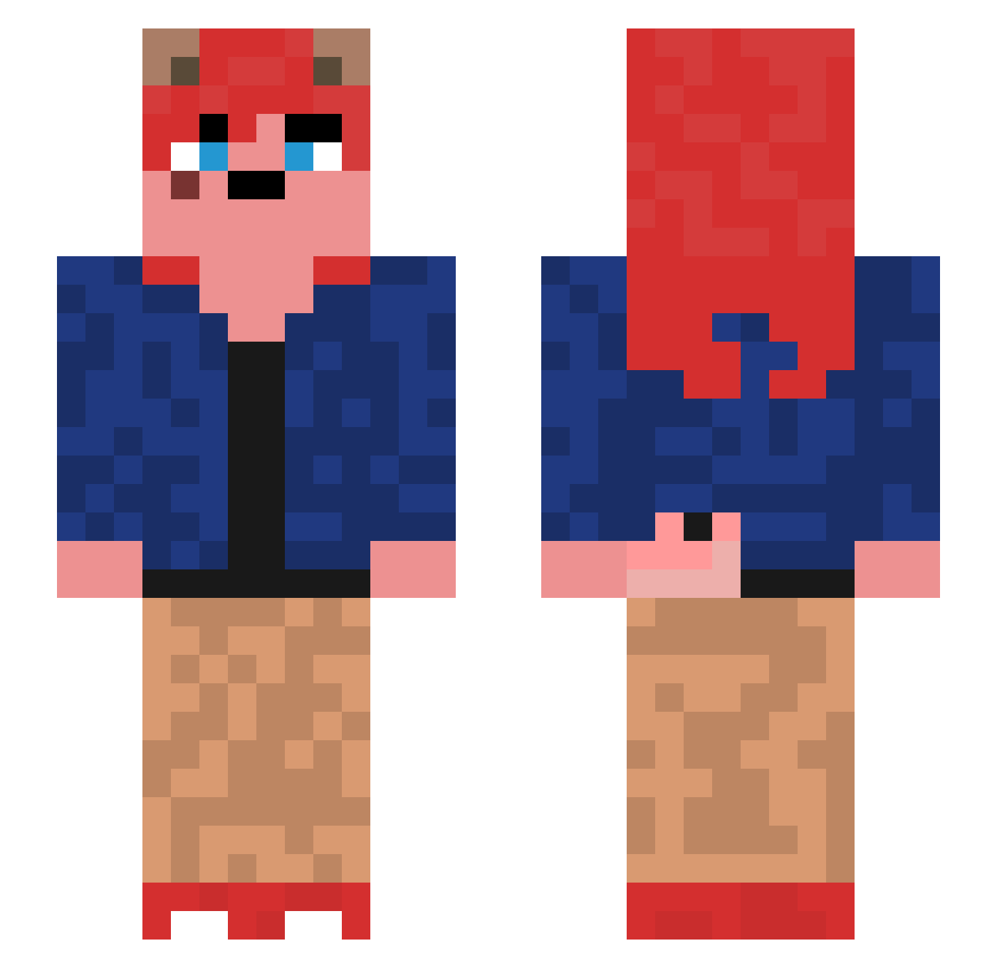 Zio_210 Minecraft skin, front and back view