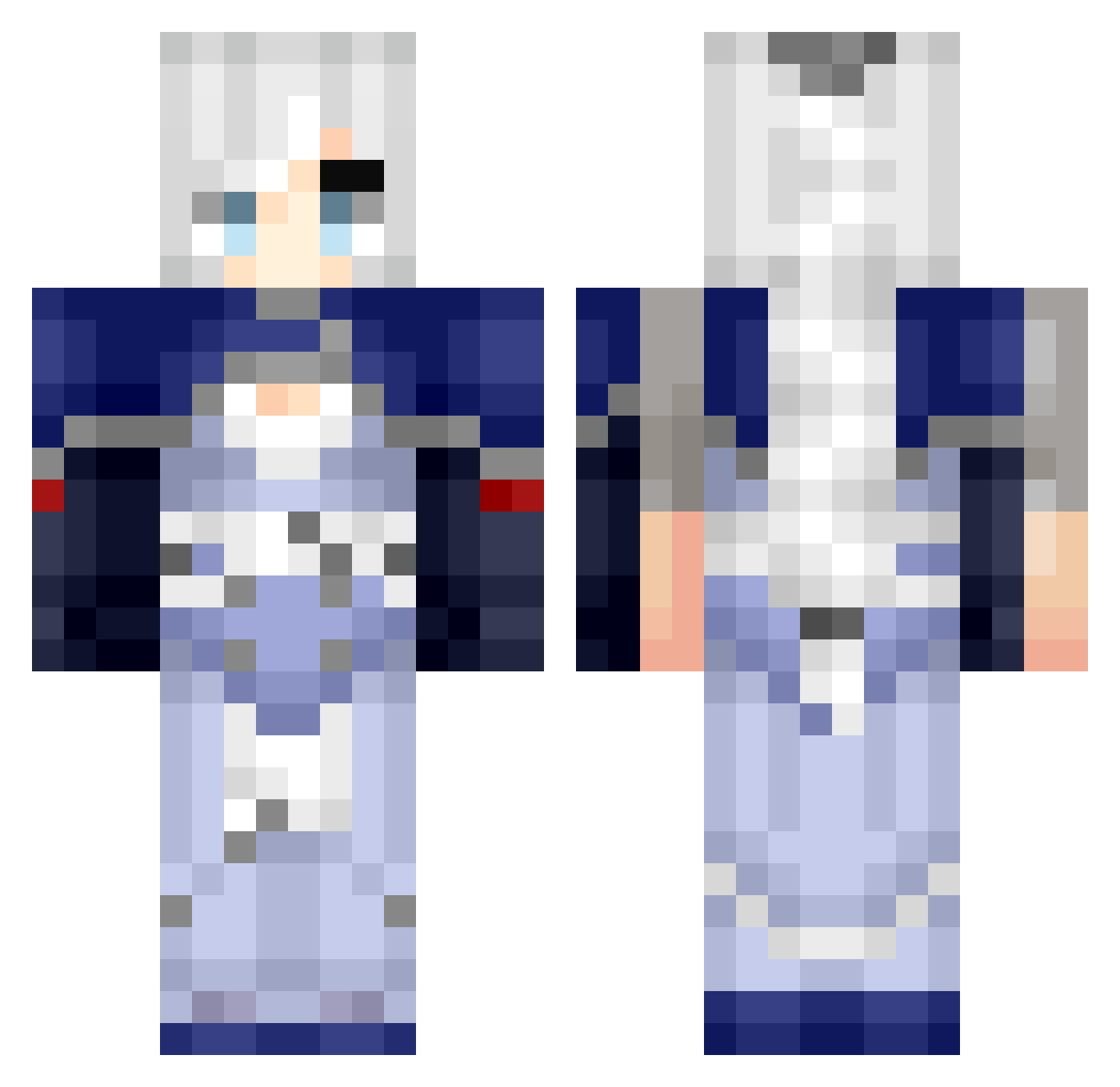 pope_samemetha Minecraft skin, front and back view