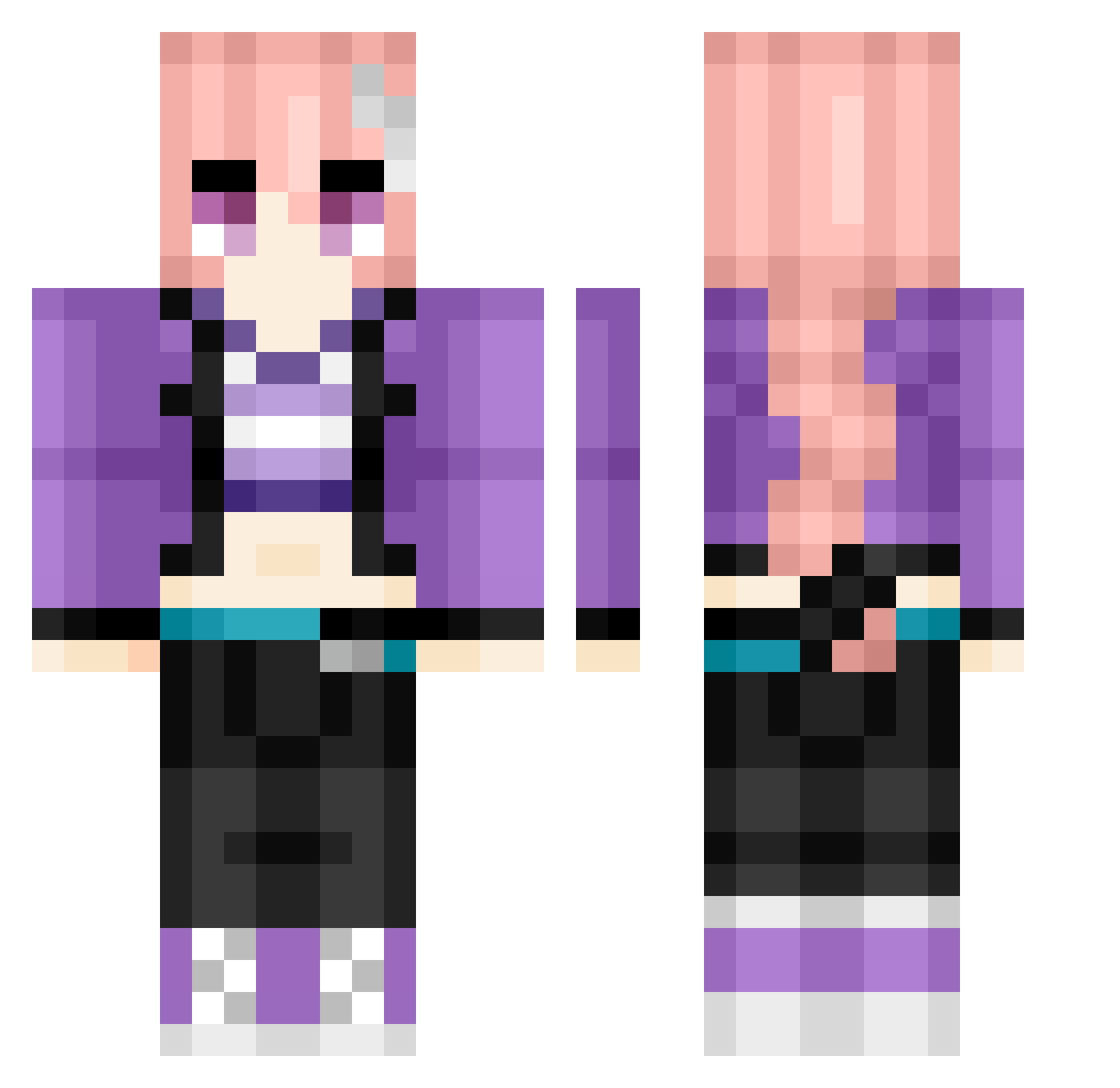 StriatedRug788 Minecraft skin, front and back view