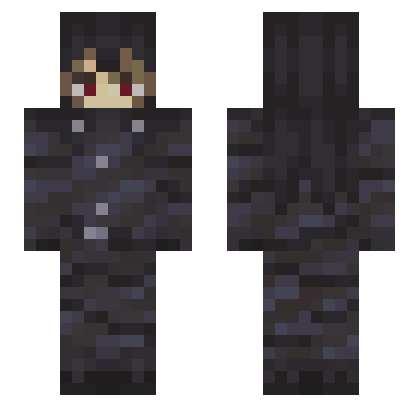colepalmercp Minecraft skin, front and back view
