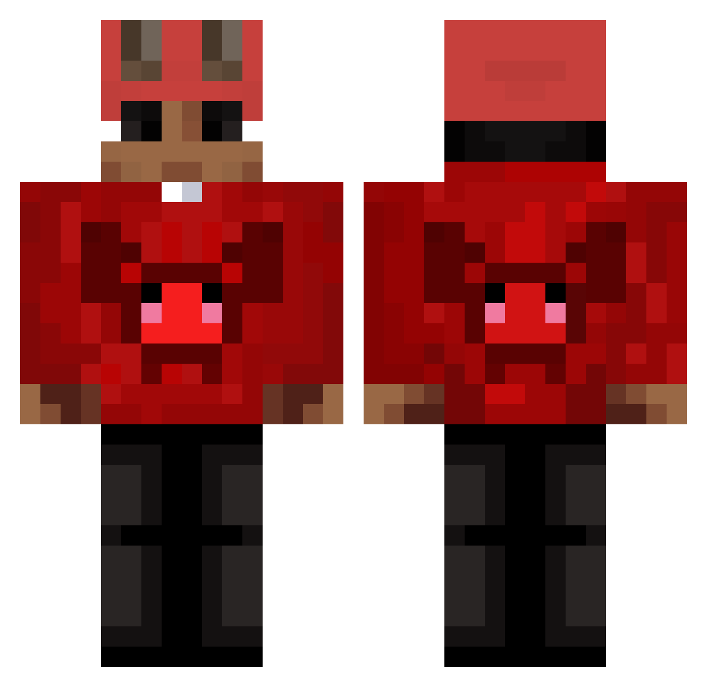 NateCrab Minecraft skin, front and back view