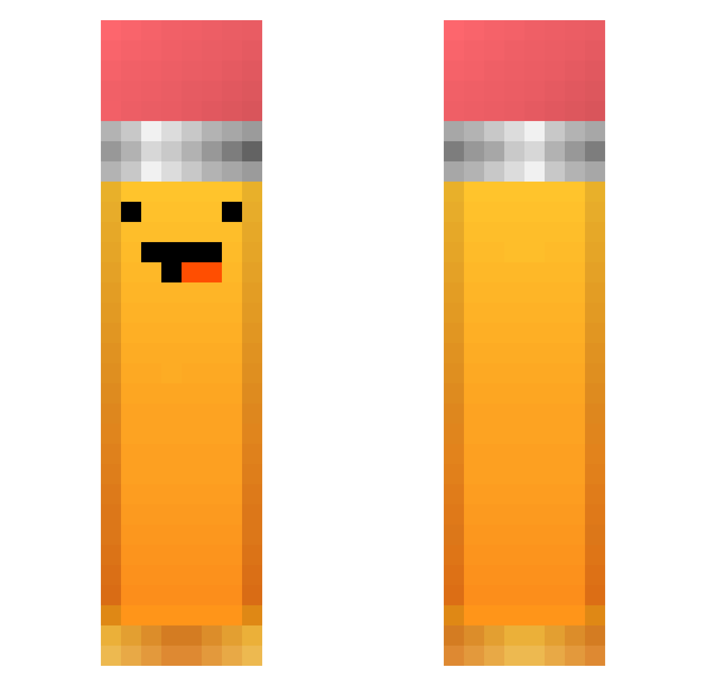 Bathrooms Minecraft skin, front and back view